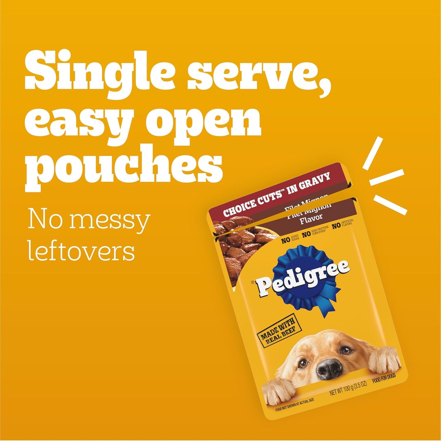 Choice Cuts in Gravy Adult Soft Wet Dog Food 16-Count Filet Mignon Flavor, 3.5 Oz Pouches