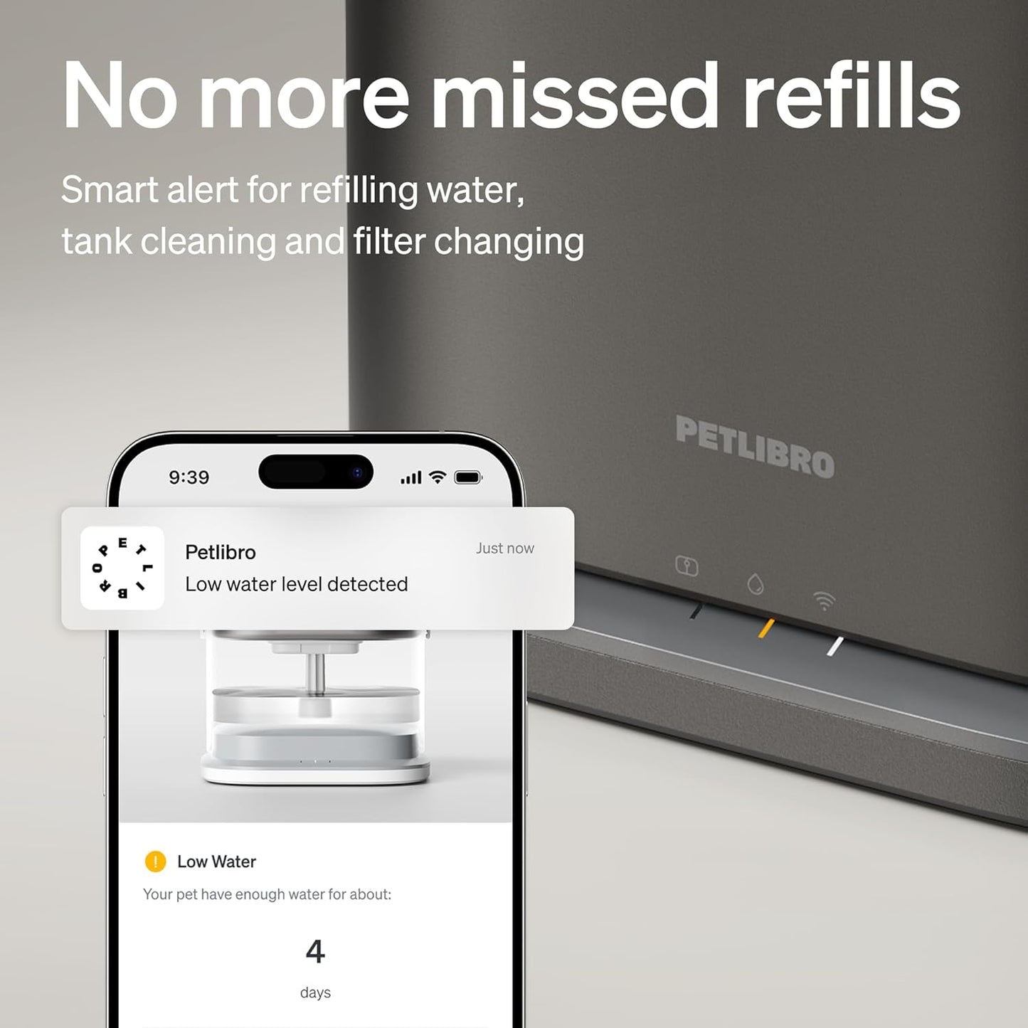 Upgrade Cat Water Fountain Stainless Steel Tray, Dockstream 2 Cat Fountain Indoor, 3L/101Oz Auto Cat Fountains for Drinking, App Monitoring Pet Water Fountain Dog, 5G Wifi Cat Water Dispenser