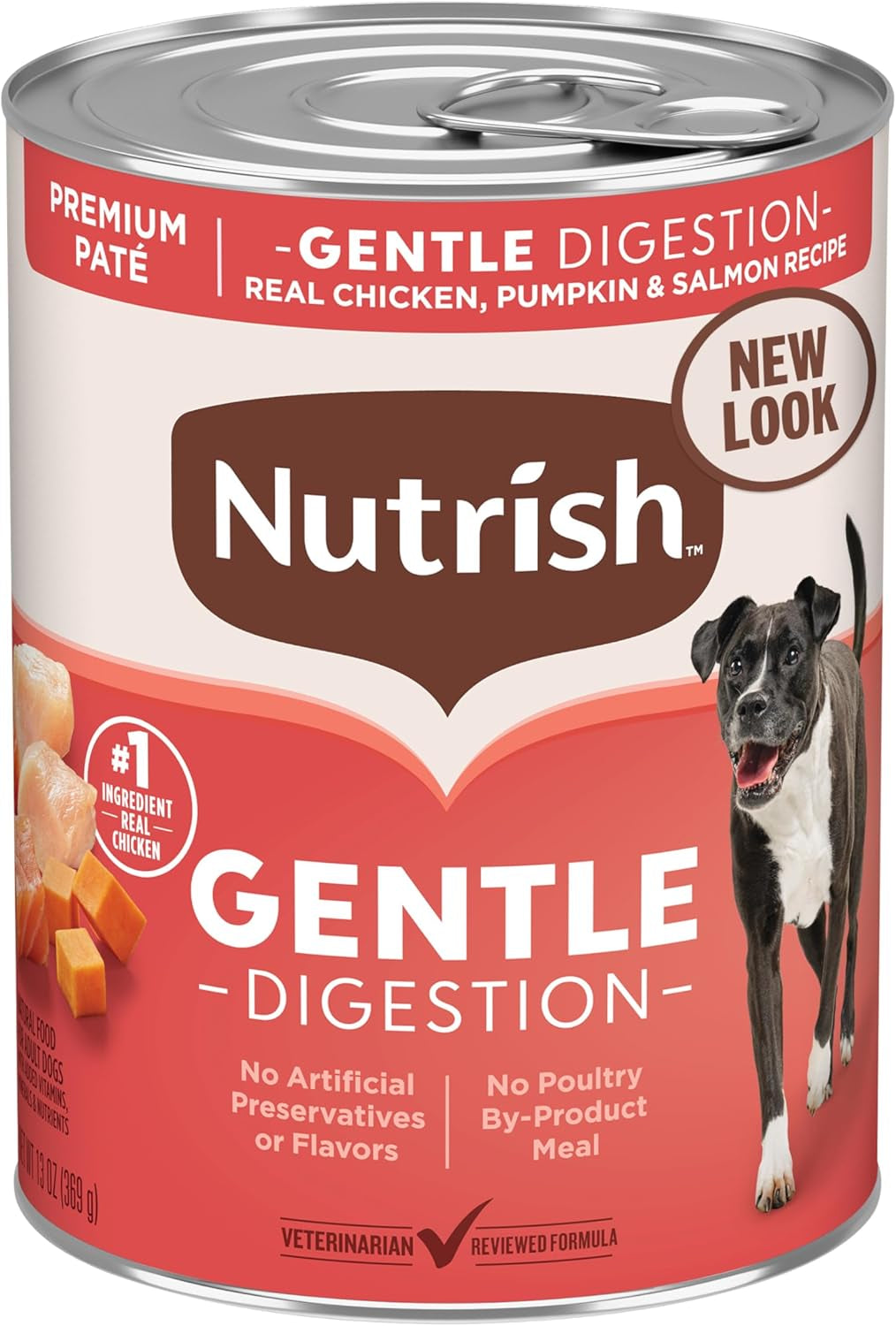 Gentle Digestion Premium Paté Wet Dog Food, Real Chicken, Pumpkin & Salmon Recipe, 13 Oz. Can, 12 Count (Rachael Ray)