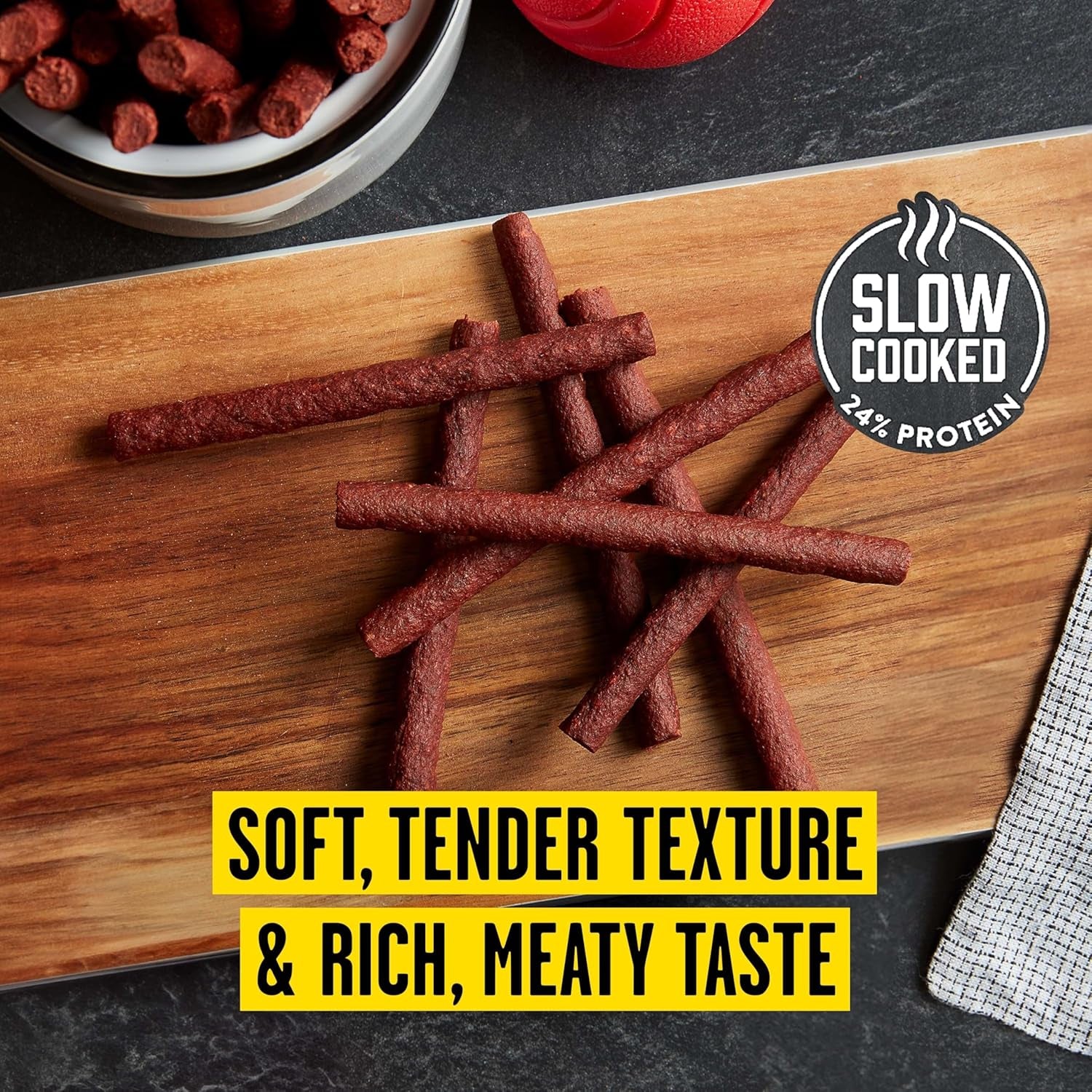 Dog Treats, Triple Steak Flavor, 22.5 Ounce, Ribeye, Top Sirloin, NY Strip Flavors