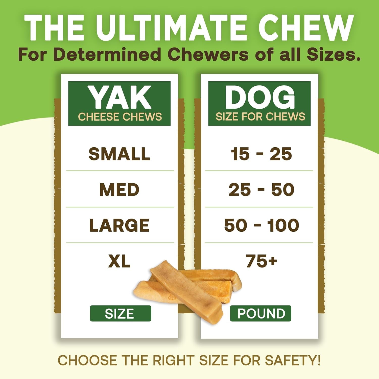 Ecokind Premium Gold Yak Cheese Himalayan Dog Chews, Dog Treats Large Breed, All Natural, High Protein, for Aggressive Chewers, Large - 8+ Chews (2 Lb)