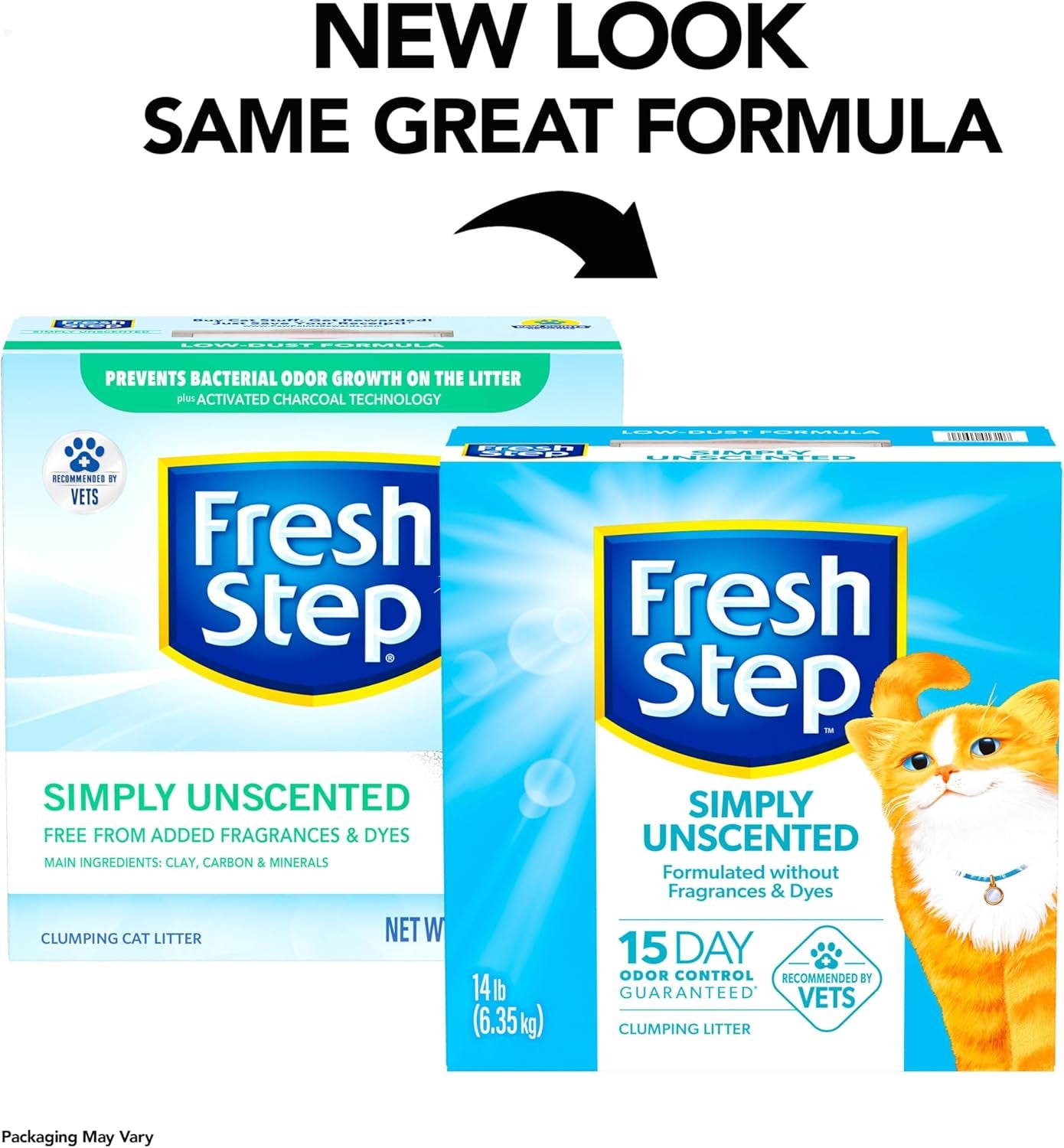 Simply Unscented Clumping Litter,  Unscented Cat Litter with Activated Charcoal Technology, 14 Lb. Box