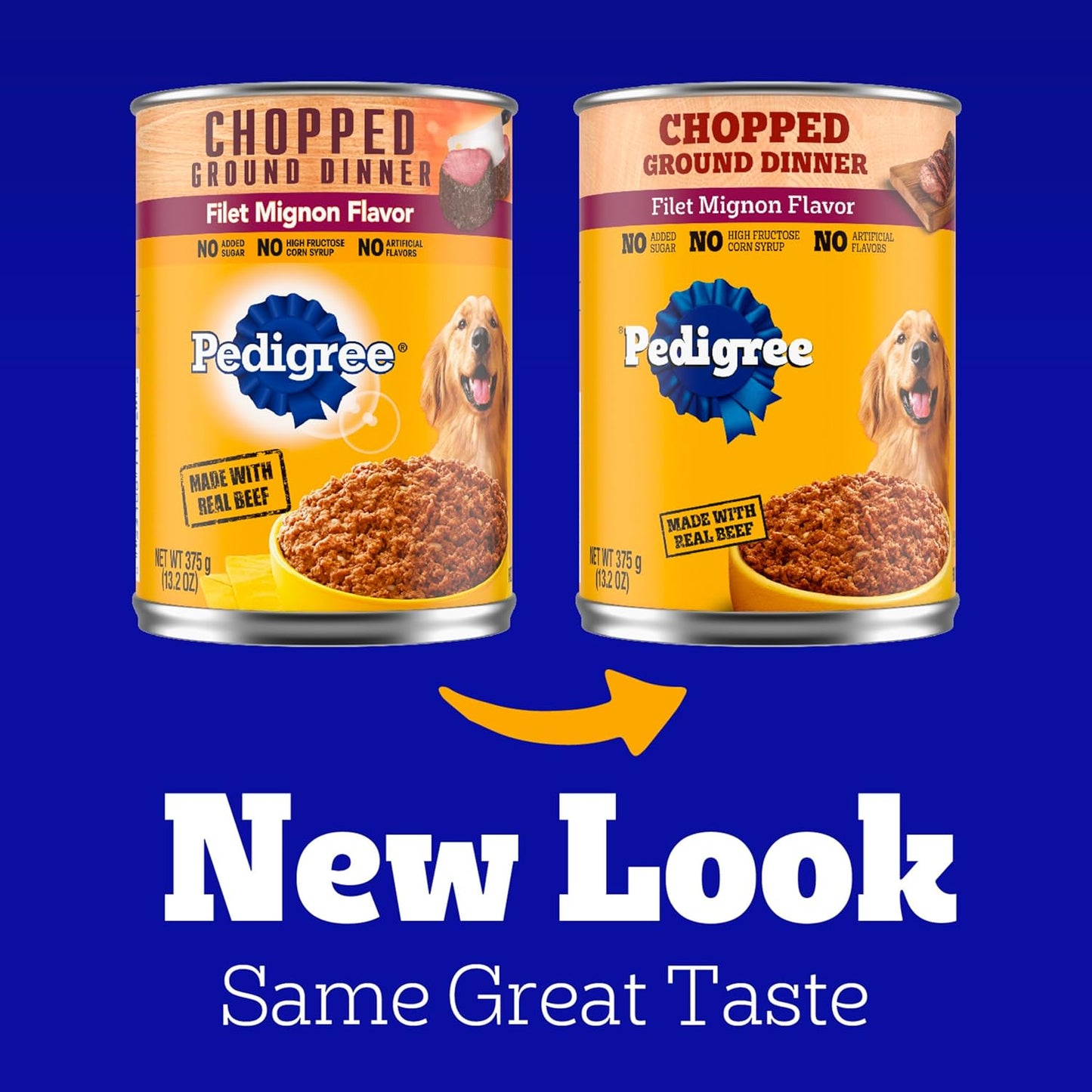 Chopped Ground Dinner Adult Canned Soft Wet Dog Food, Filet Mignon Flavor, 13.2 Oz. Cans (12 Count, Pack of 1)