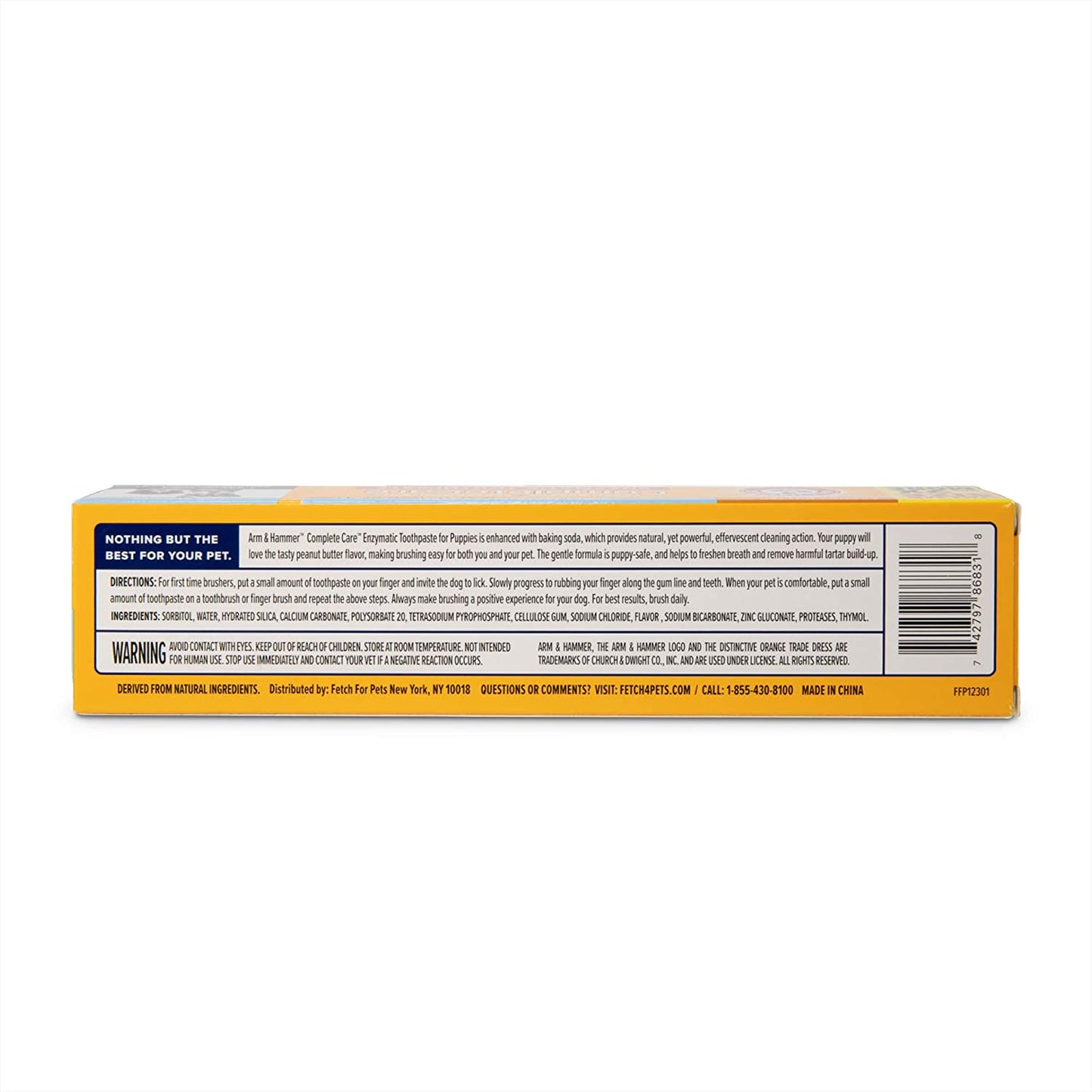 Enzymatic Dog Toothpaste - Peanut Butter Flavored - Baking Soda Infused - Complete Canine Oral Care for Fresh Breath & Dental Wellness - 6.2 Oz