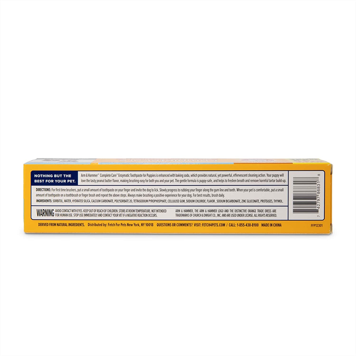 Enzymatic Dog Toothpaste - Peanut Butter Flavored - Baking Soda Infused - Complete Canine Oral Care for Fresh Breath & Dental Wellness - 6.2 Oz