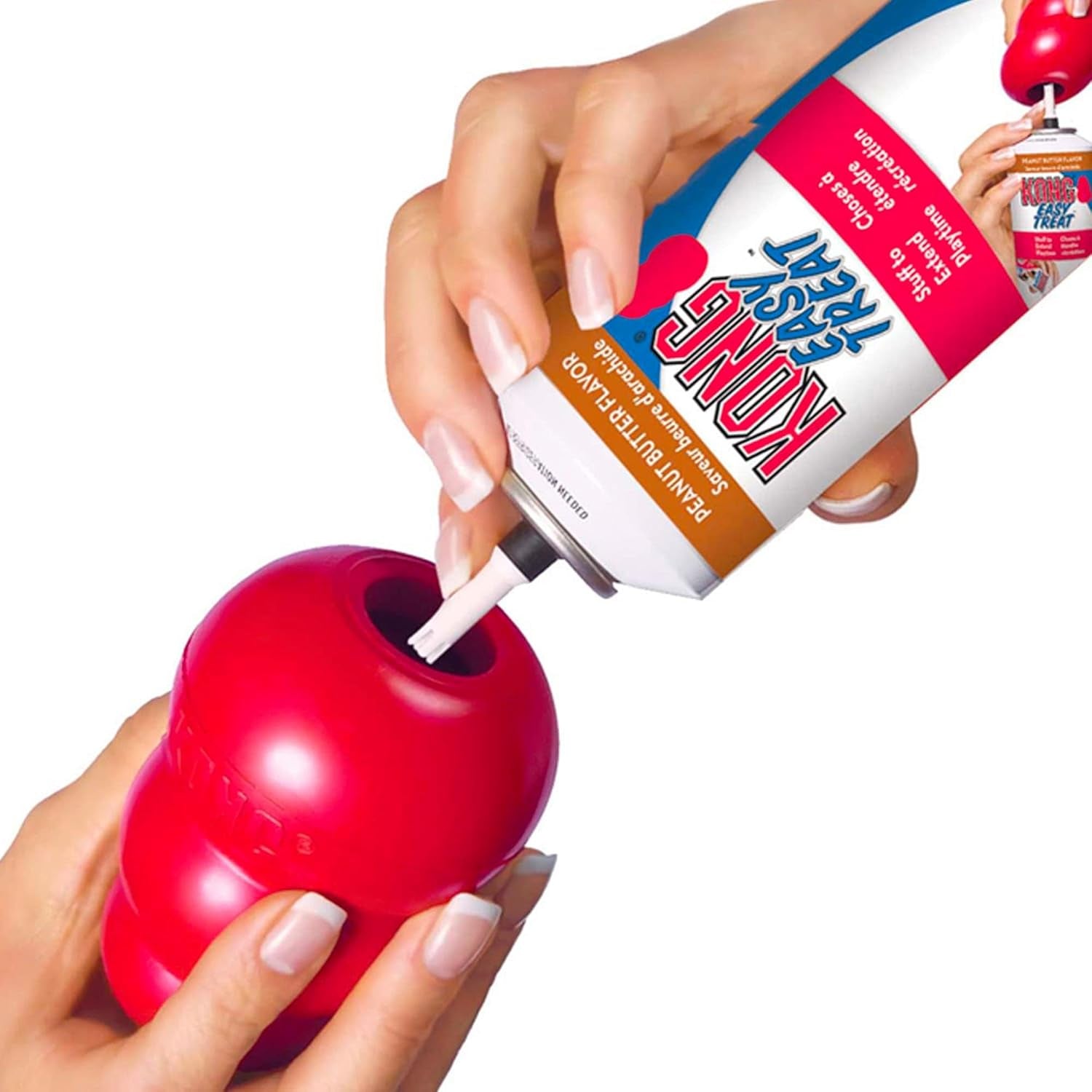 Classic Stuffable Dog Toy - Fetch & Chew Toy for Dogs - Treat-Filling Capabilities & Erratic Bounce for Extended Play Time - Durable Natural Rubber Material - for Medium Dogs (Pack of 2)