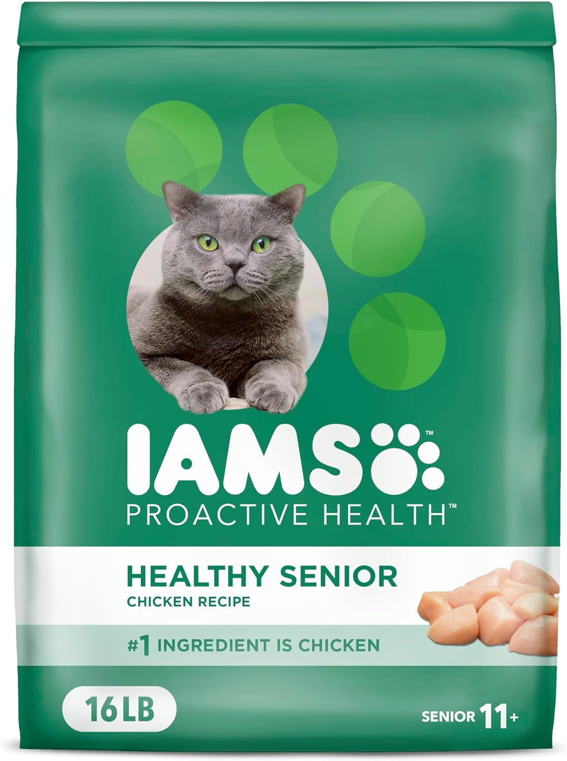 Proactive Health Healthy Senior Dry Cat Food with Chicken, 16 Lb. Bag