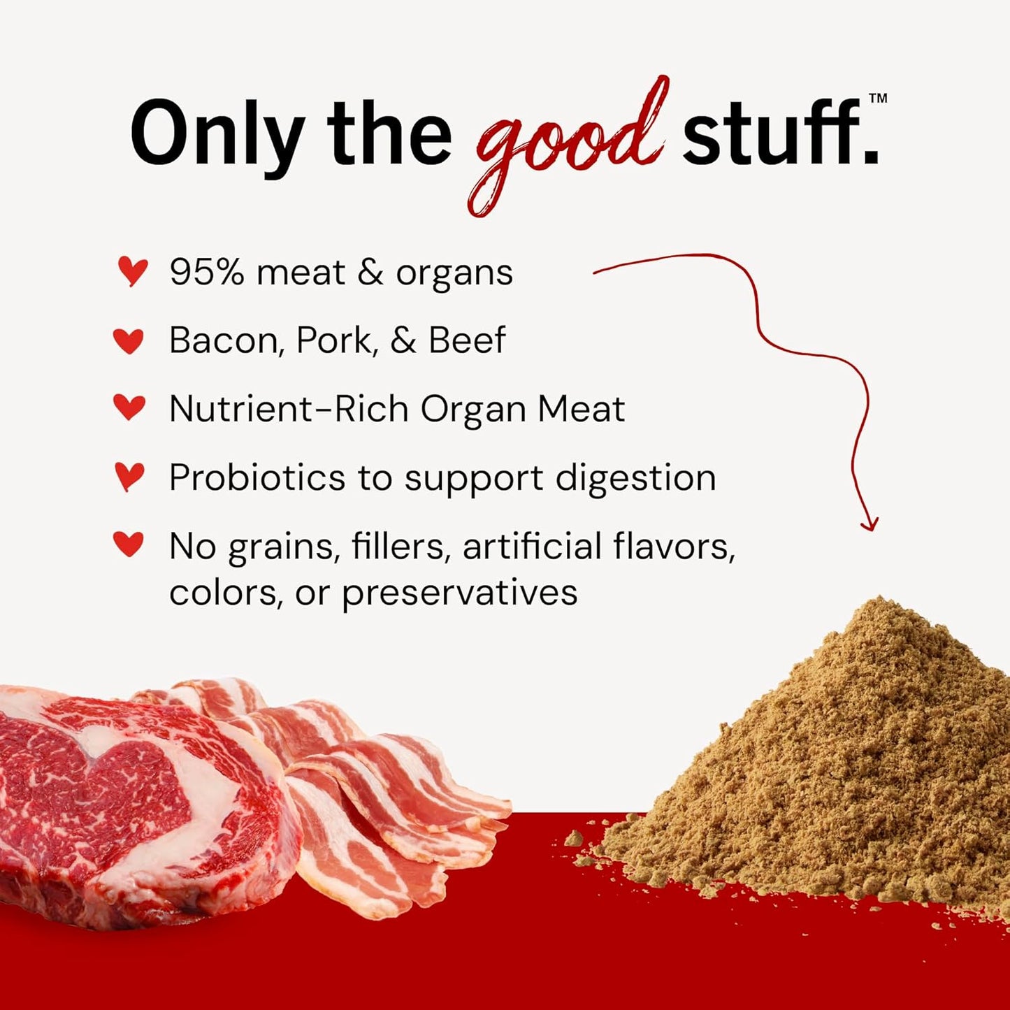 Freeze-Dried Raw Marie'S Magical Dinner Dust - Premium Bacon Dog Food Topper with Organic Fruits & Vegetables - Perfect for Picky Eaters - 7Oz