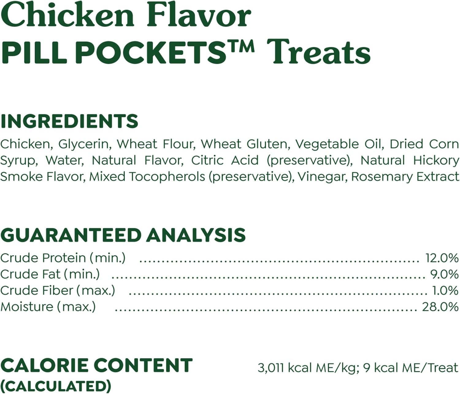 Pill Pockets for Dogs Small Size, Soft Dog Treats, Chicken Flavor, 3.2 Oz. Pouch (30 Treats)
