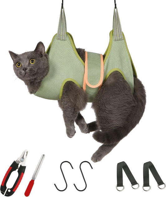 Cat Grooming Hammock Harness for Cats, Cat Nail Clipper