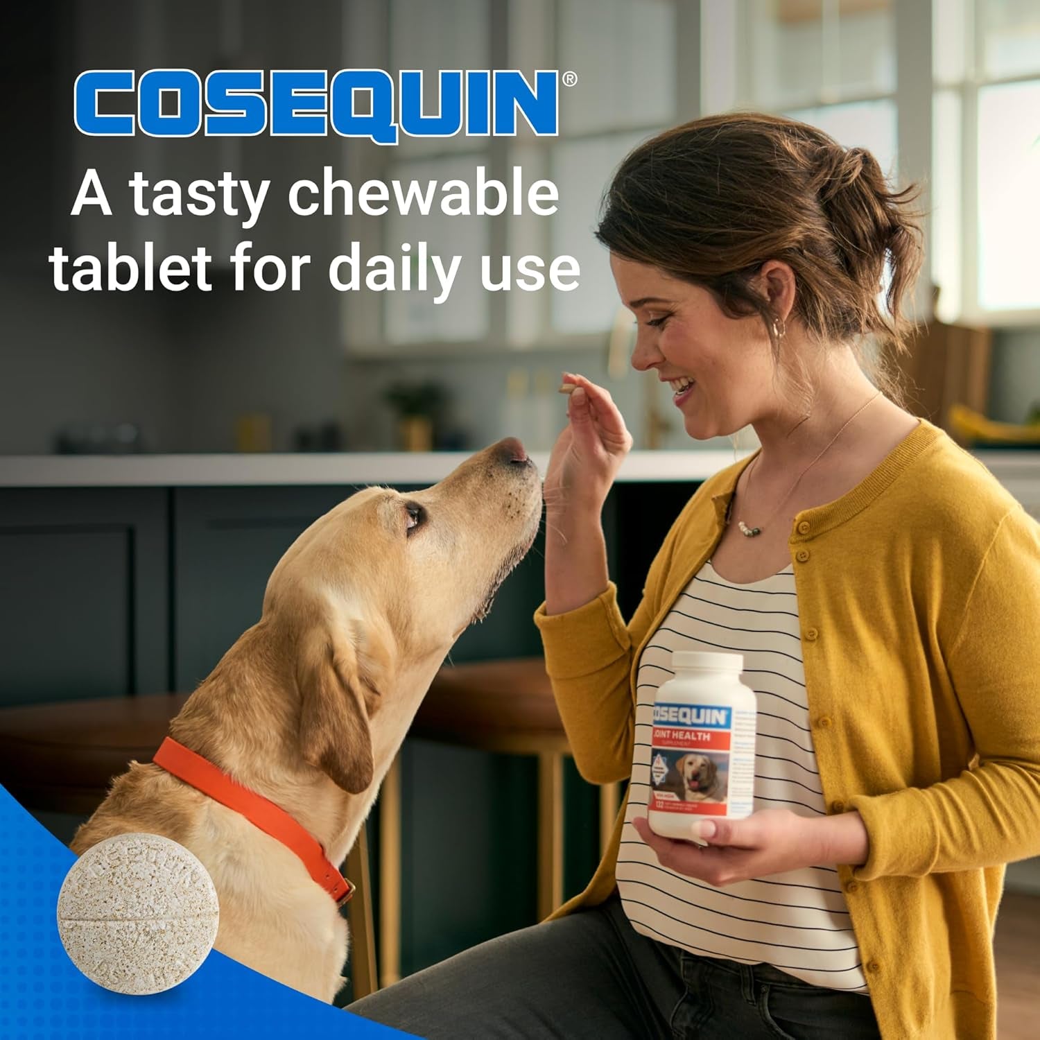 Cosequin for Dogs Joint Health Supplement, Contains Glucosamine for Dogs, plus Chondroitin and MSM, Supports Healthy Joints, Chewable Tablets, 132 Count