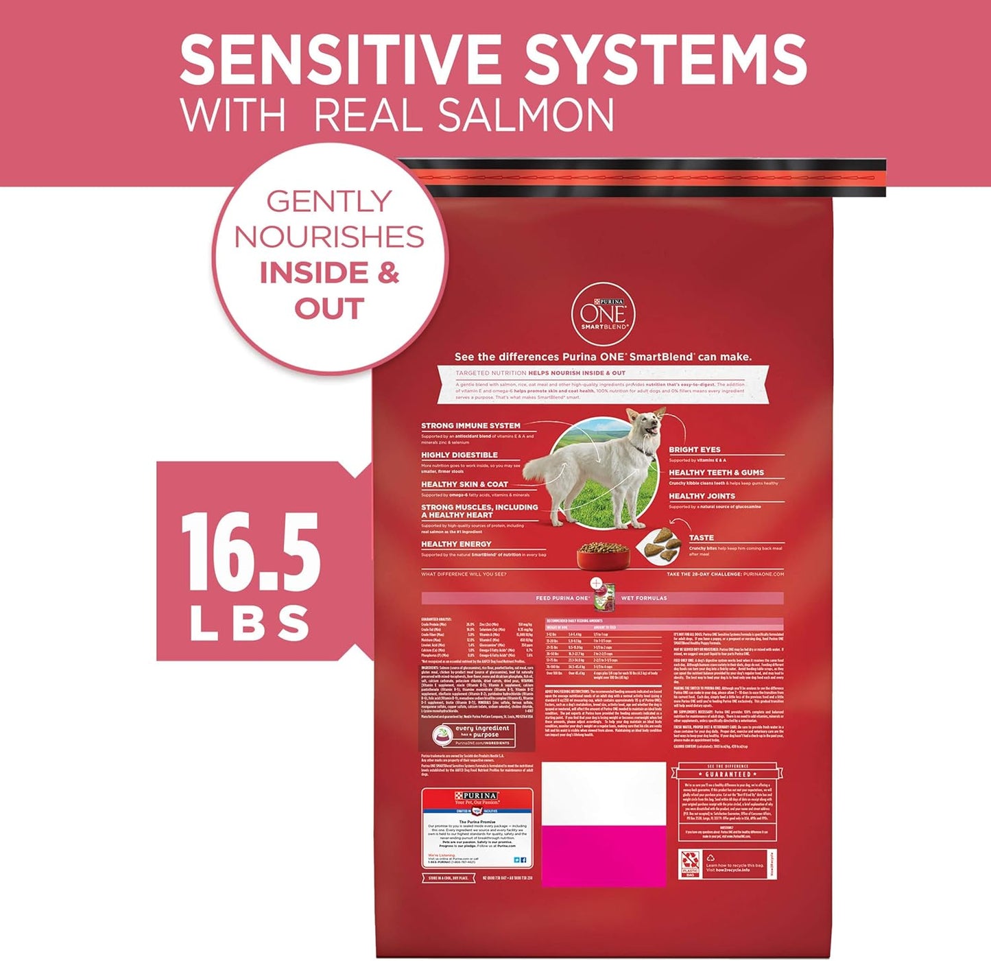 Natural, Sensitive Stomach Dry Dog Food, +Plus Skin & Coat Formula - 16.5 Lb. Bag