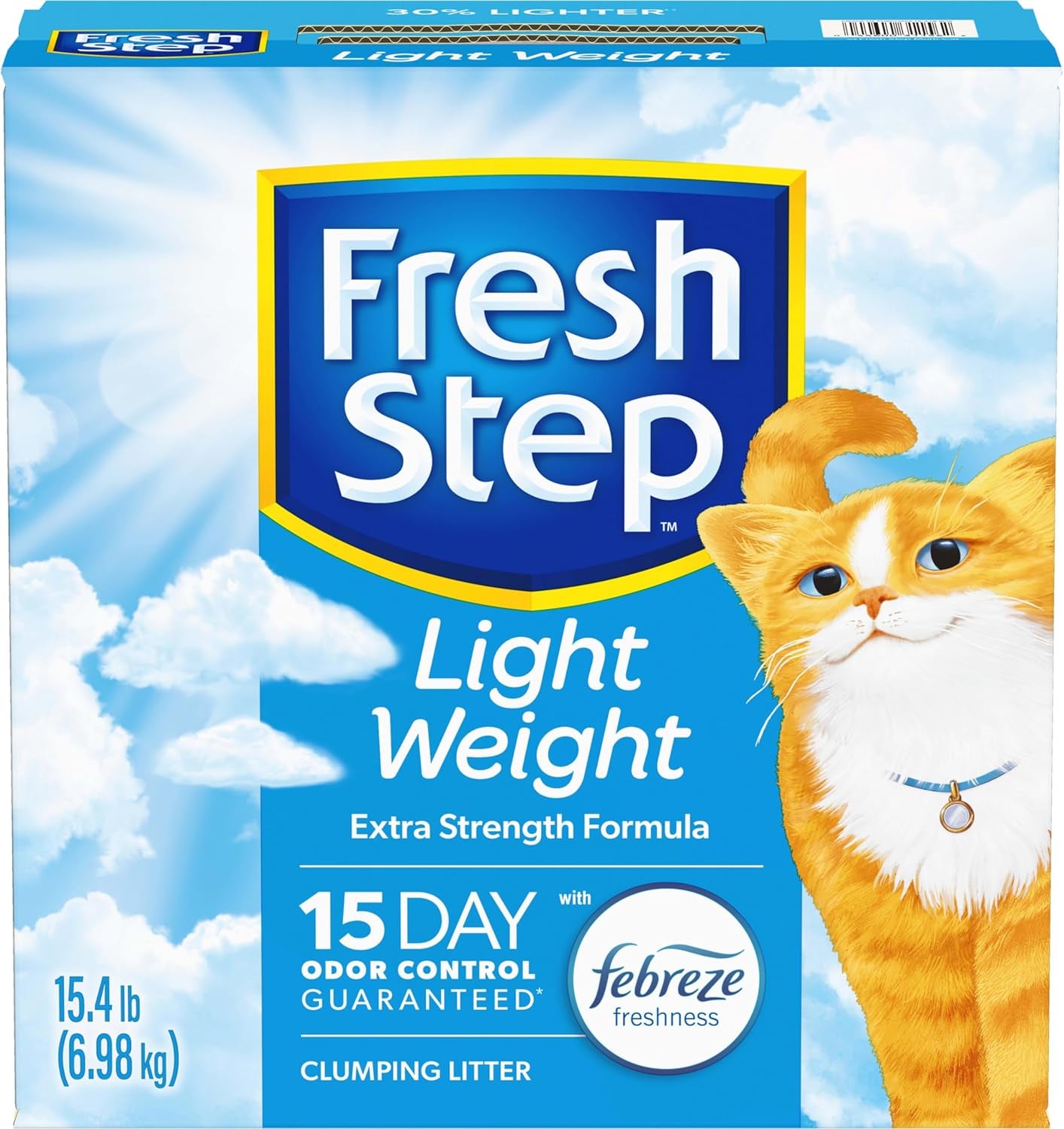 Light Weight Clumping Litter, Extra Strength Formula with Febreze Freshness, 15.4 Lb. Box
