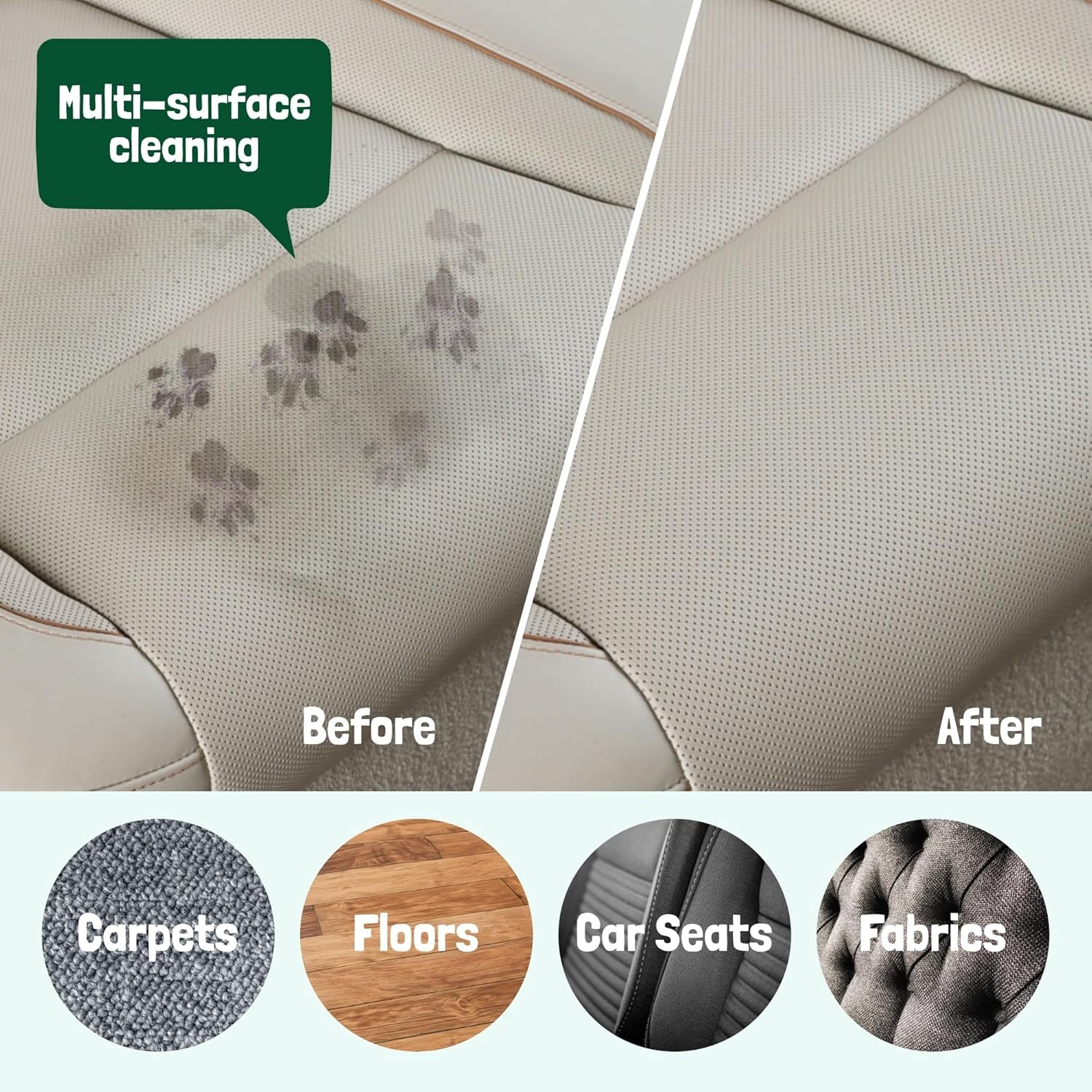 Pet Stain & Odor Miracle - Enzyme Cleaner for Dog Urine & Cat Pee - Pet Odor & Stain Remover Spray for Carpet, Mattress, Furniture - Carpet Cleaner (32 Fl Oz, Spring Mint Scent)