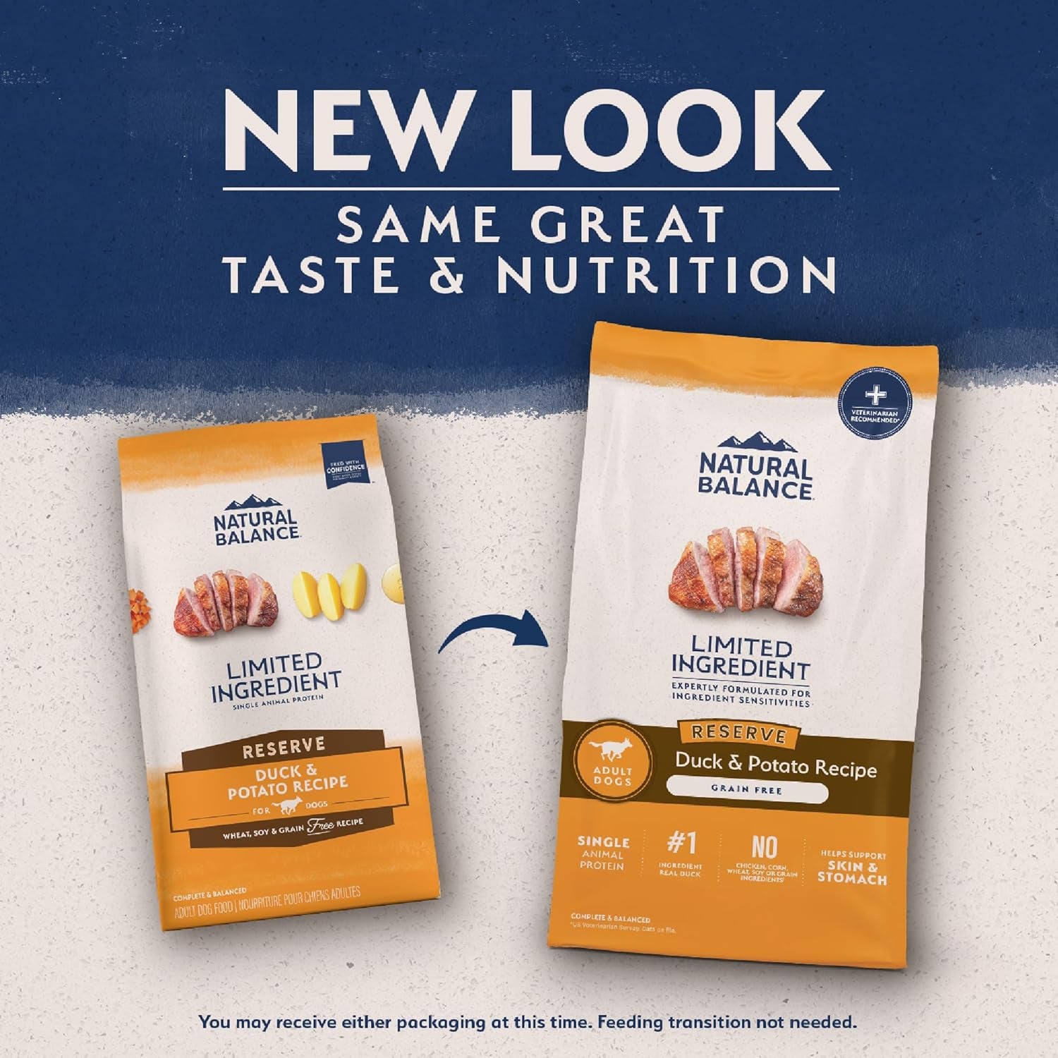 Limited Ingredient Adult Grain-Free Dry Dog Food, Reserve Duck & Potato Recipe, 22 Pound (Pack of 1)