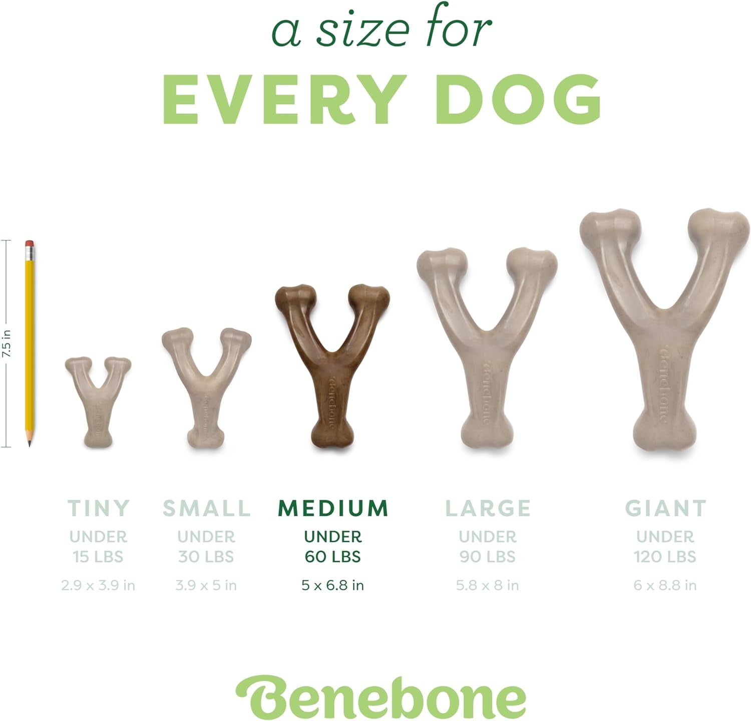 Wishbone Durable Dog Chew Toy for Aggressive Chewers, Real Chicken, Made in USA, Medium, for All Breed Sizes