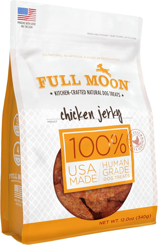 Chicken Jerky Healthy All Natural Dog Treats Human Grade Made in USA Grain Free 12 Oz