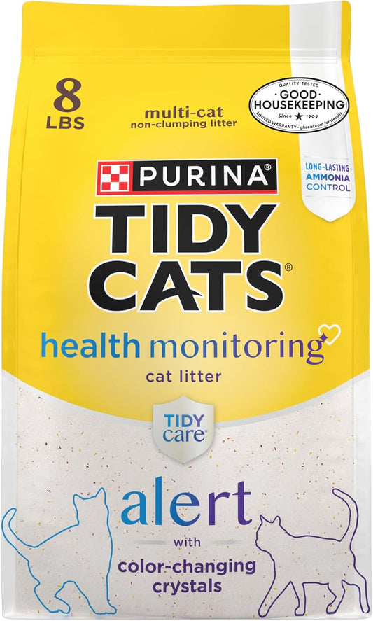 Purina  Tidy Care Alert Cat Health Monitoring Non Clumping Cat Litter with Silica Crystals - 8 Lb (Pack of 1)