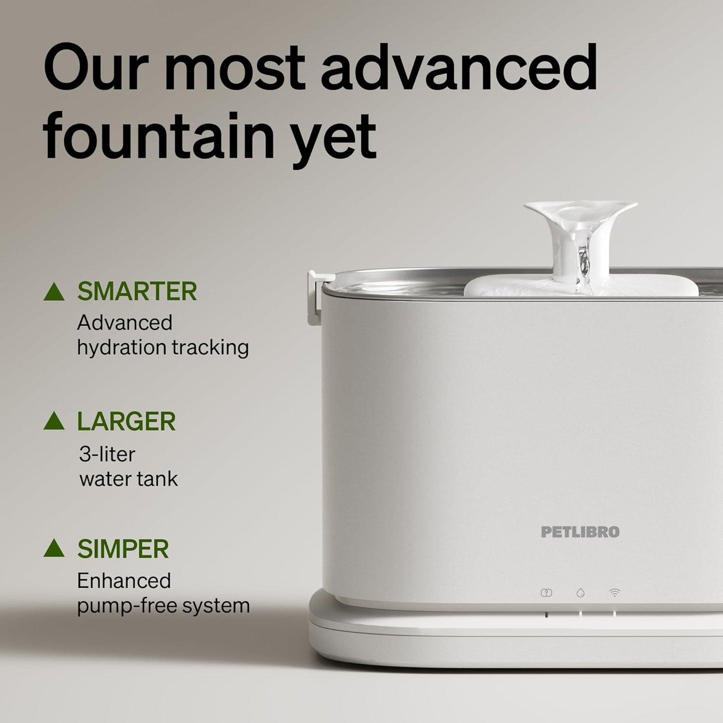 Upgrade Cat Water Fountain, Dockstream 2 Smart App Monitoring Pet Water Fountain for Cats Indoor, 3L/101Oz Cat Fountain Stainless Steel Tray for Drinking, 5G Wifi Auto Cat Water Dispenser Dog