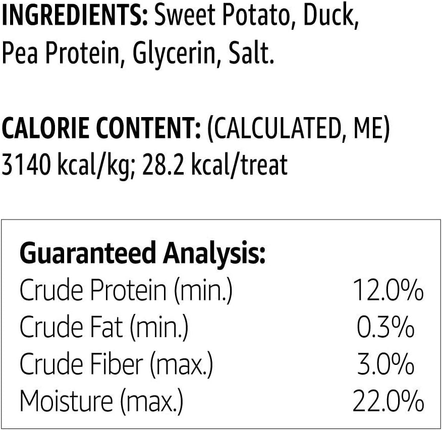 Amazon Brand -  Sweet Potato & Duck Jerky Dog Treats, 2 Pounds
