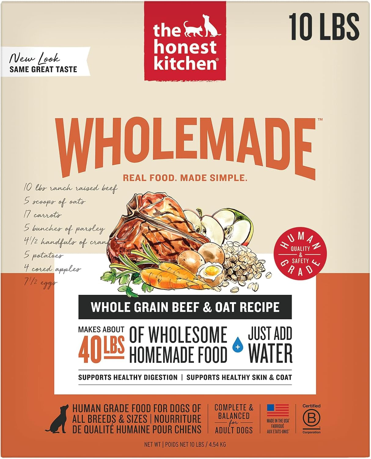 Wholemade™ Whole Grain Beef & Oat Dog Food, 10 Lb Box