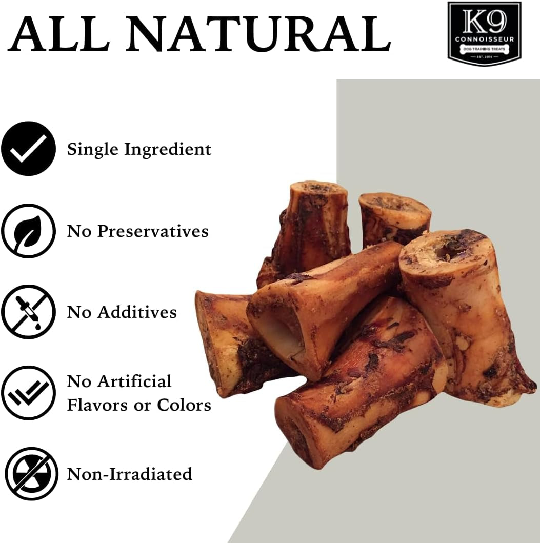 Beef Marrow Dog Bones Long Lasting for Aggressive Chewers - USA Made Single Ingredient Dynamo Bone for Small and Medium Dogs Upto 50 Pounds - 6 Pack