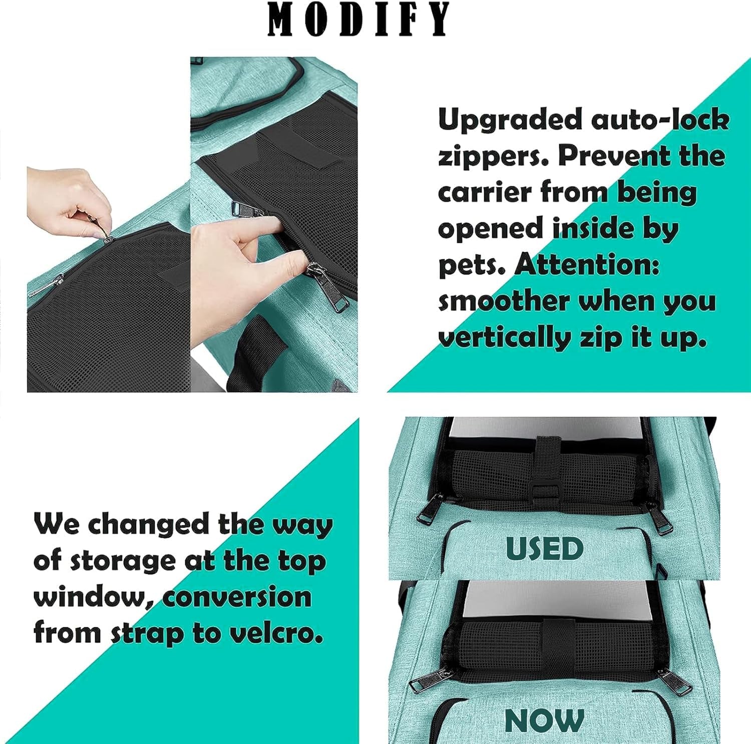 Small Dog Carrier for Puppy Yorkshire Softshell Car Transport Chihuahua Carry Cage 18-Inch Collapsible Doggie Vet Visit Crate Easy Load Roomy Pet Carrier Bag Kennel Dog Essentials Teal