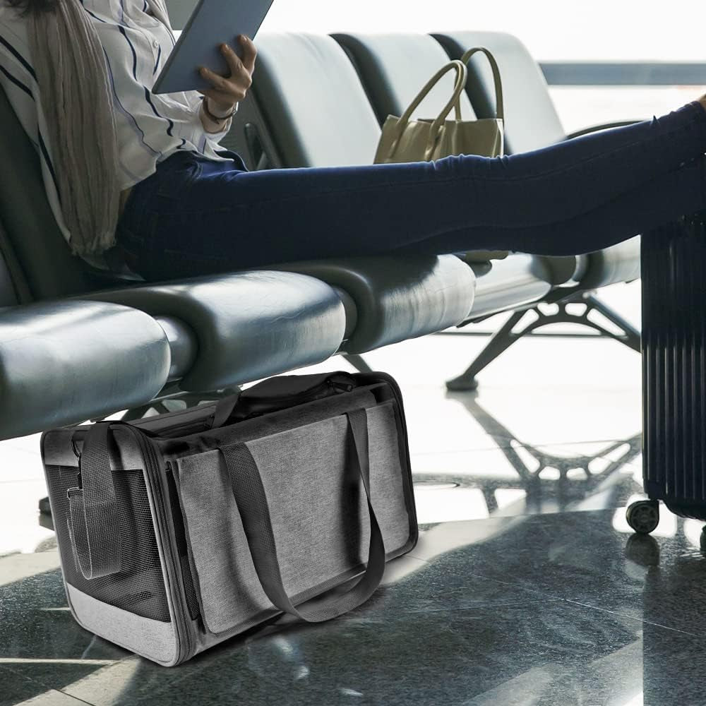 Pet Carrier for Large Cats, Soft-Sided Cat Carrier for Medium Big Cats and Puppy up to 20Lbs, Washable Dog Carrier Privacy Protection for Home Outdoor Travel