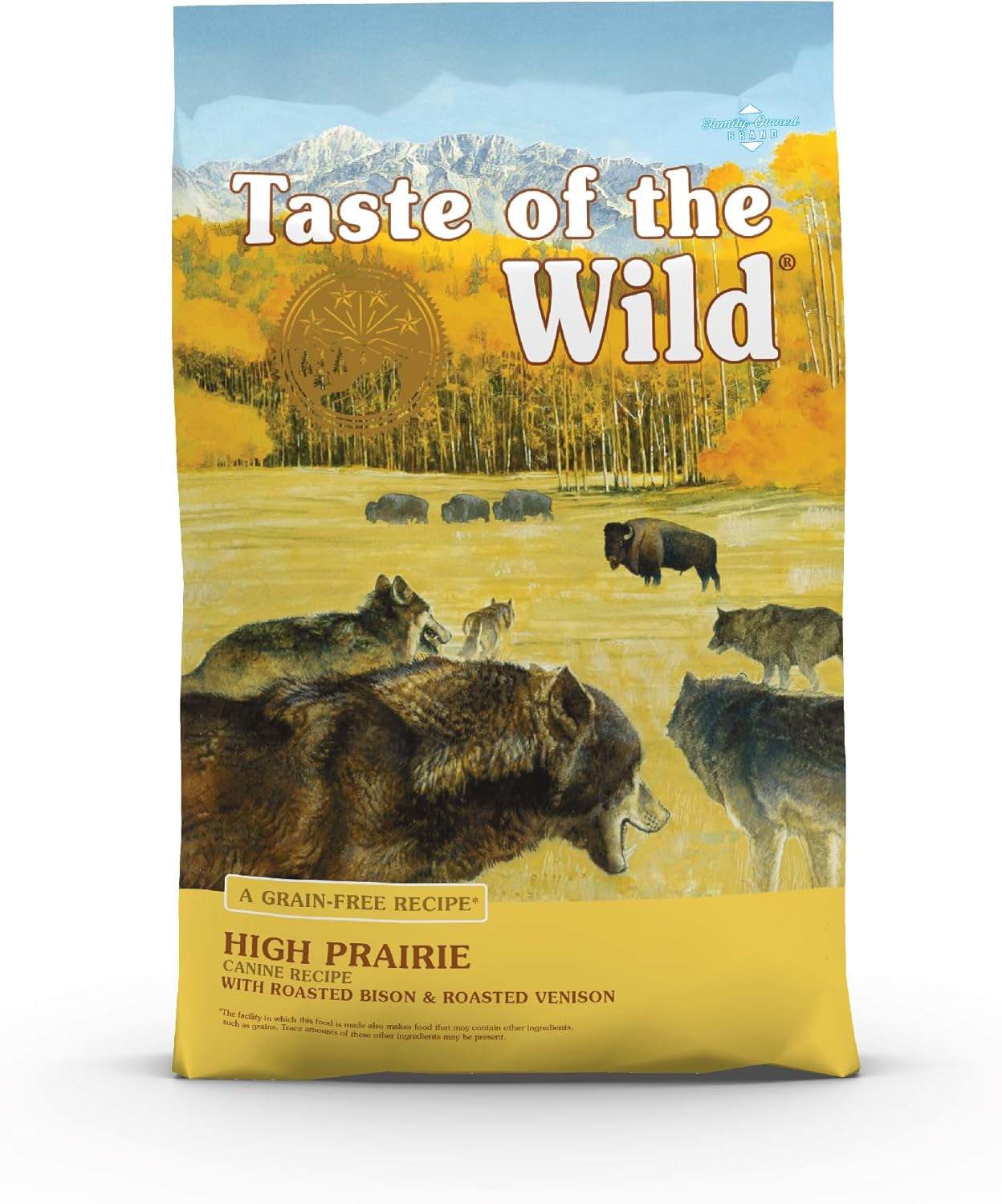 High Prairie Canine Grain-Free Recipe with Roasted Bison and Venison Adult Dry Dog Food, Made with High Protein from Real Meat and Guaranteed Nutrients and Probiotics 28Lb
