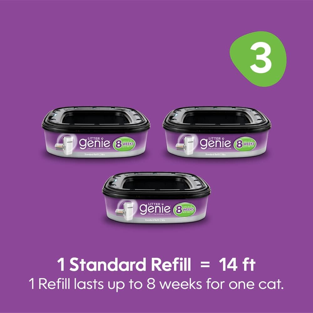 Refill Bags (3-Pack) Multi-Layers of Odor-Barrier Technology 1 Square Refill Lasts up to 2 Months