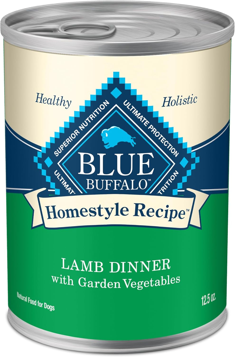 Homestyle Recipe Adult Wet Dog Food, Made with Natural Ingredients, Lamb Dinner with Garden Vegetables, 12.5-Oz Can (Pack of 12)