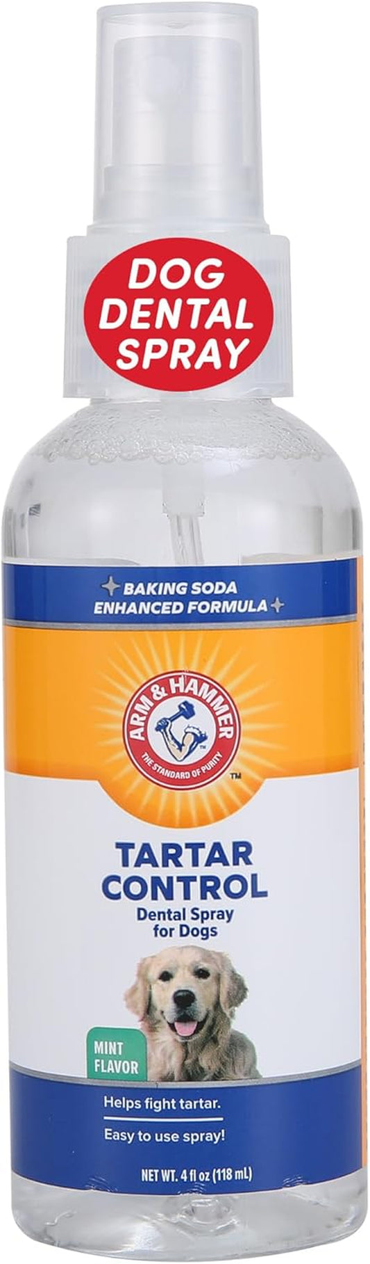 for Pets Tartar Control Dental Spray for Dogs, Mint Flavor - Dog Breath Freshener, Dog Plaque and Tartar Remover, Dog Dental Care and Teeth Cleaning, 4 Ounce
