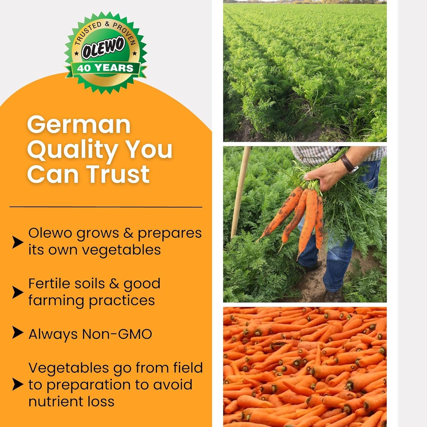 Original Carrots for Dogs – Fiber for Perfect Poop, Dehydrated Dog Food Toppers for Picky Eaters, Natural Skin & Coat Support, Multivitamin, Probiotics for Digestive & Gut Health, 2.2 Lbs