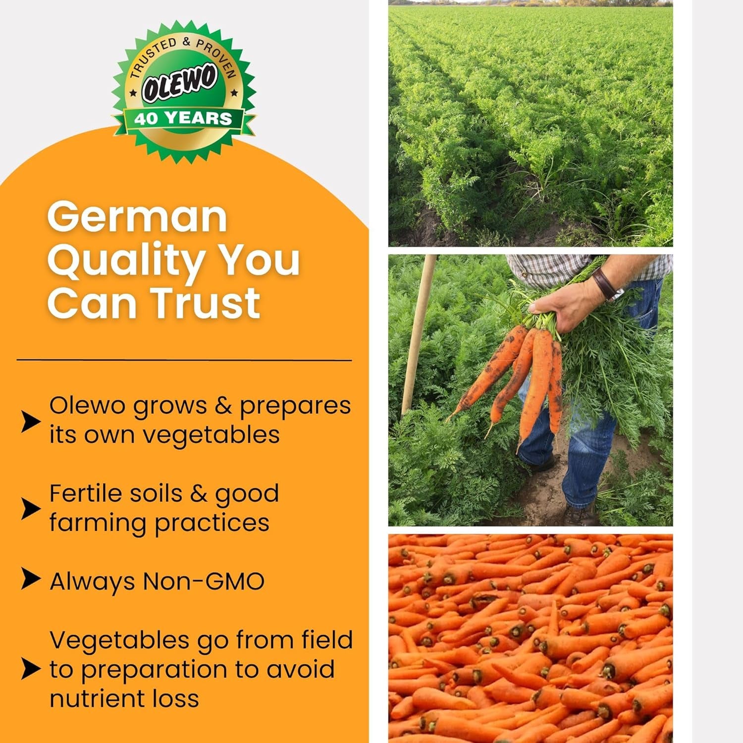 Original Carrots for Dogs – Fiber for Perfect Poop, Dehydrated Dog Food Toppers for Picky Eaters, Natural Skin & Coat Support, Multivitamin, Probiotics for Digestive & Gut Health, 2.2 Lbs