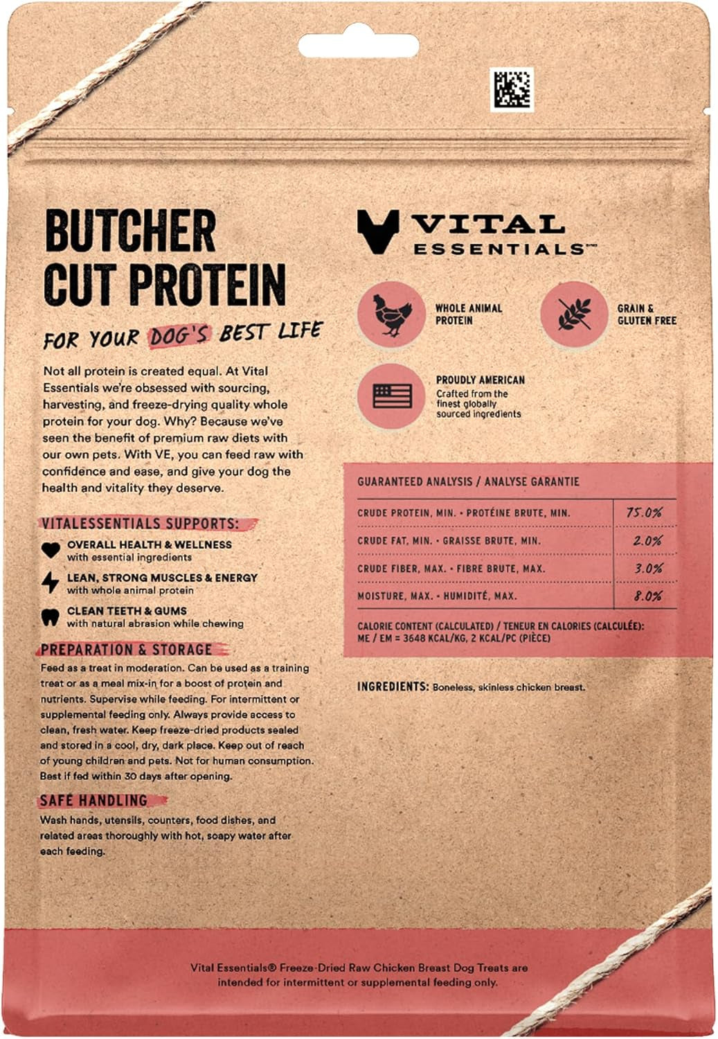 Single Ingredient Chicken Breast Dog Treats, 10 Oz | Freeze-Dried Raw | Premium Quality High Protein Training Treats | Grain Free, Gluten Free, Filler Free