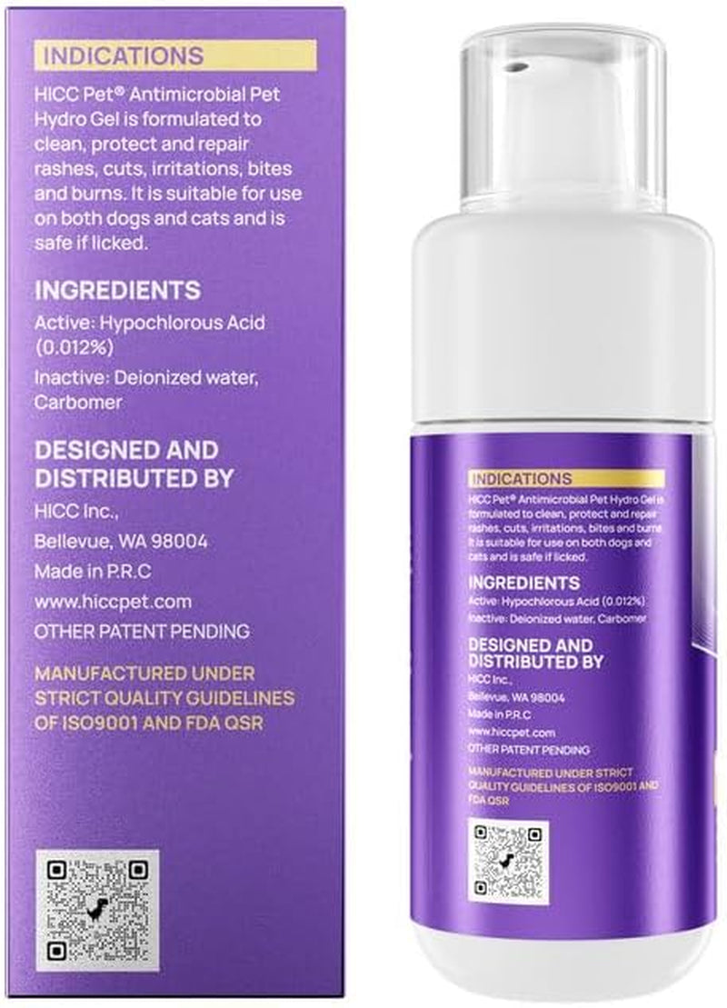 Dog Wound Care Hydro Gel, Heals Wounds, Soothes Inflammation, Prevents Infection, Treats Bites, Scratches & Skin Ulcers, Cat Wound Care Solution, Horses First Aid Kits, 3.4 Ounces