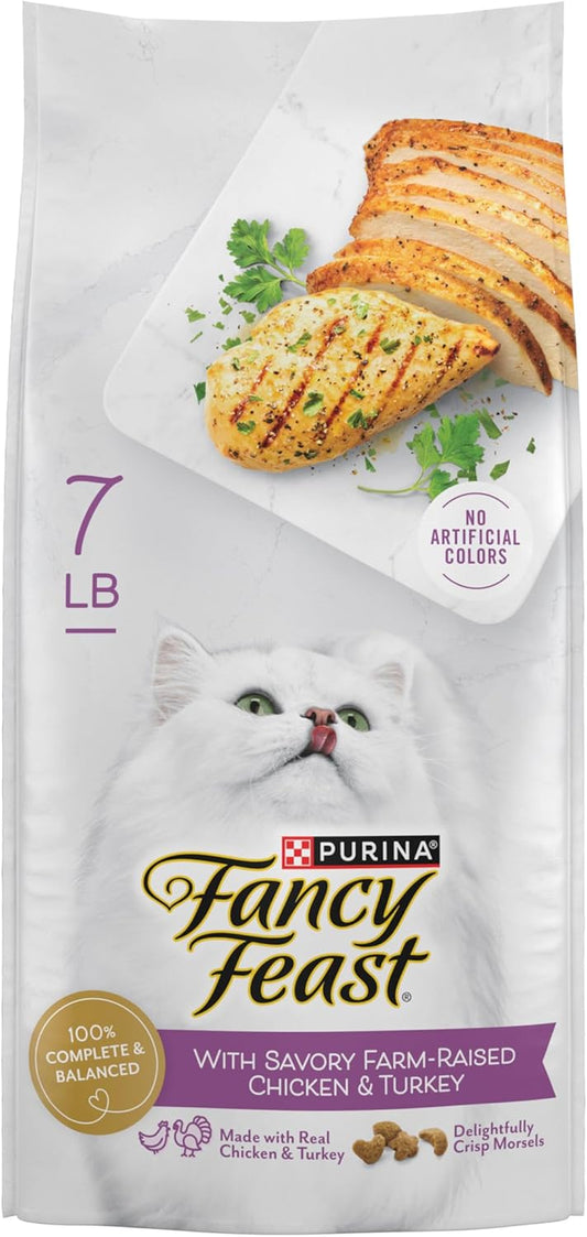 Purina  Dry Cat Food with Savory Farm-Raised Chicken and Turkey - 7 Lb. Bag