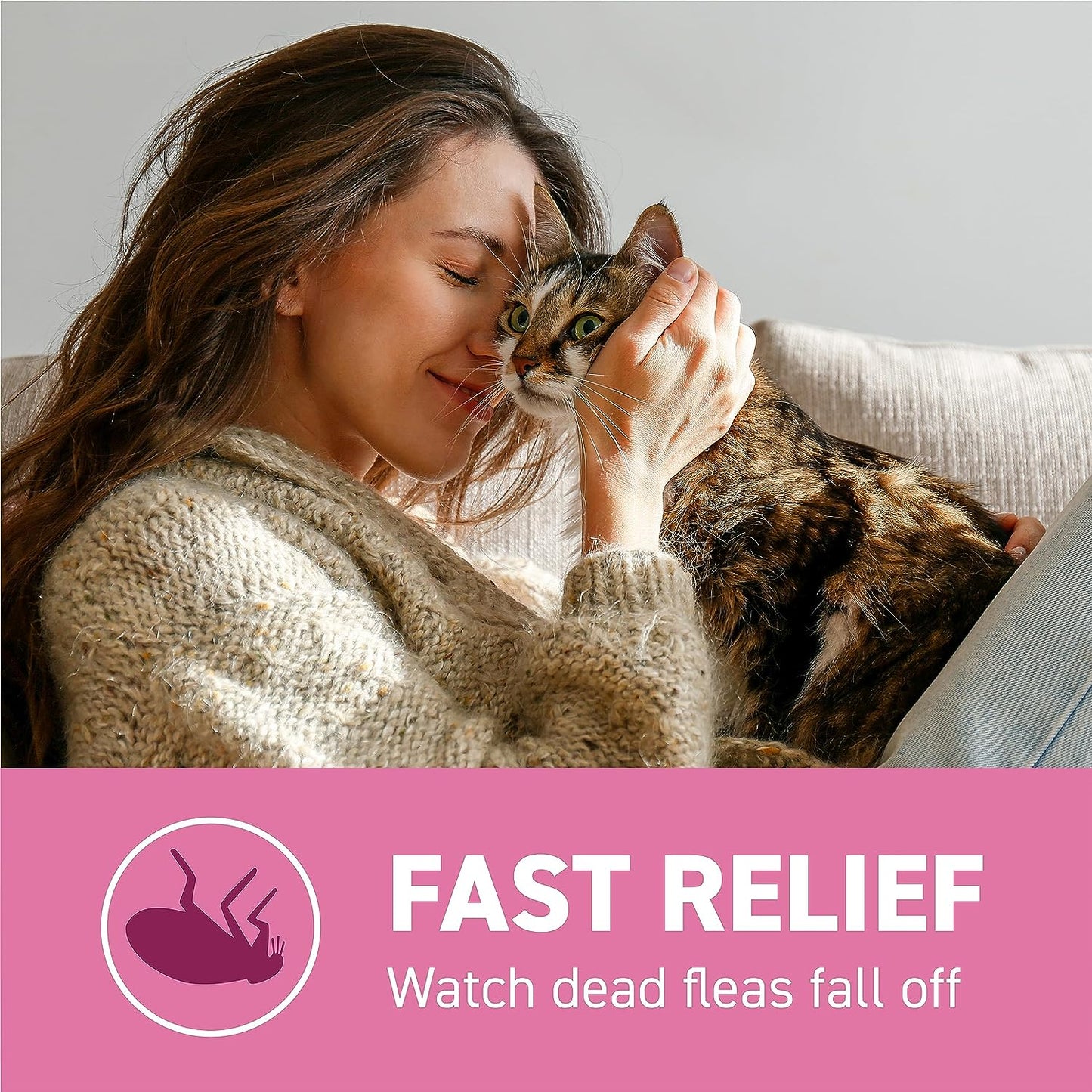 (Nitenpyram) for Cats, Fast-Acting Oral Flea Treatment for Cats 2-25 Lbs, Vet-Recommended Flea Medication Tablets Start Killing Fleas in 30 Minutes, 12 Doses