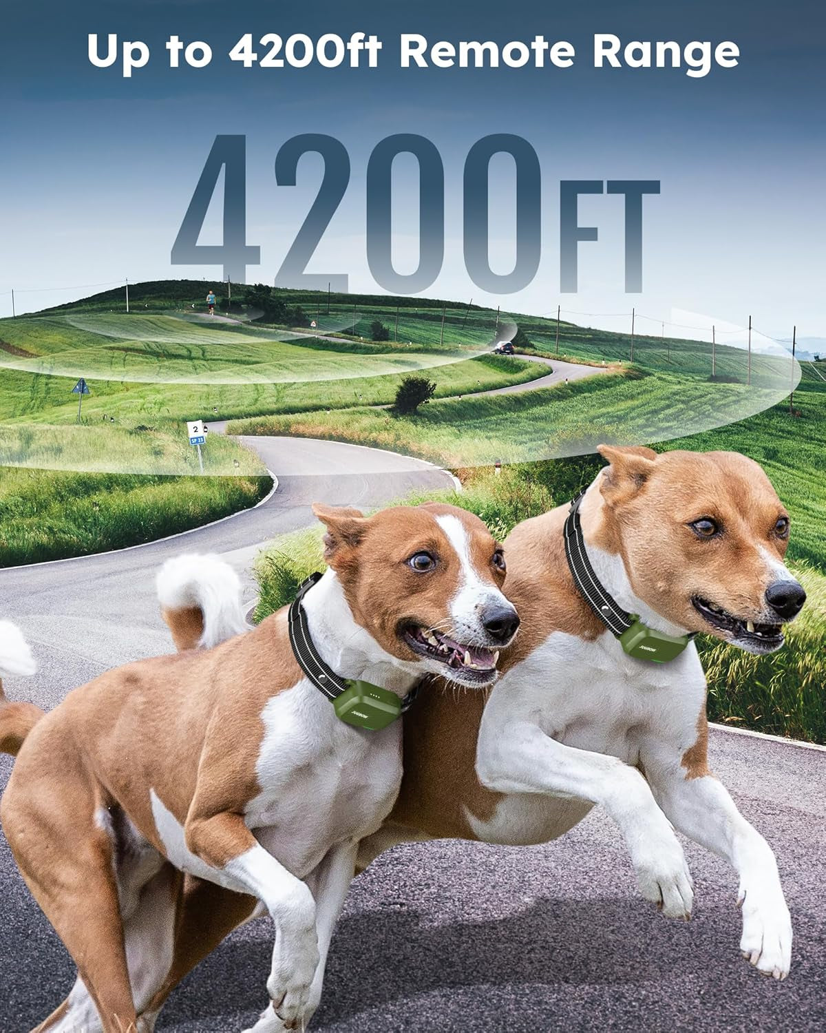 Dog Shock Collar 2 Dogs (10-120Lbs) - 4200FT Dog Training Collar with Remote IPX7 Waterproof Electric Collar with 4 Training Modes, Security Lock, Rechargeable E-Collar for All Breeds, Sizes