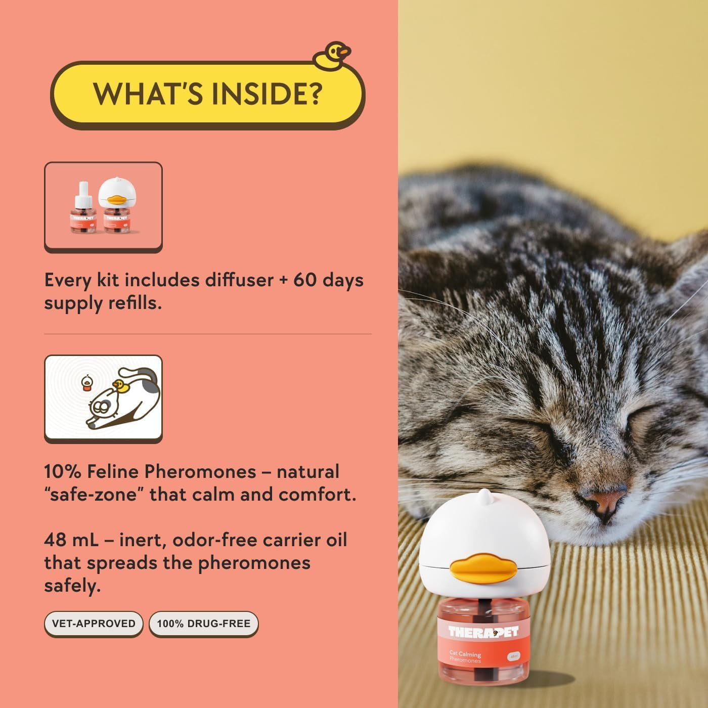 - Cat Calming Diffuser Pheromone Kit - Multi Cat Anxiety Relief Stress Reduction Plugin 700 Sq Ft Coverage Vet Recommended.