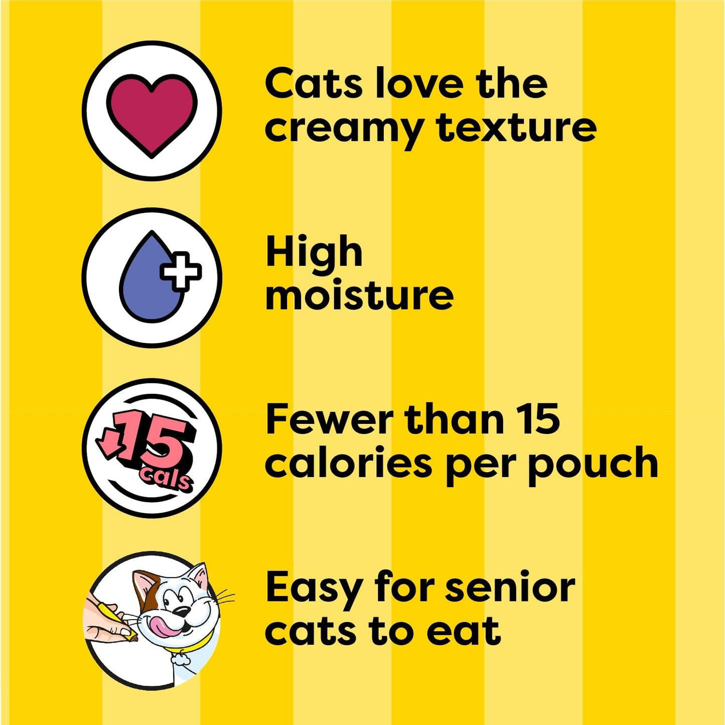 Creamy Puree Variety Pack of Squeezable Cat Treats, 0.42 Oz. Tubes, 24 Count