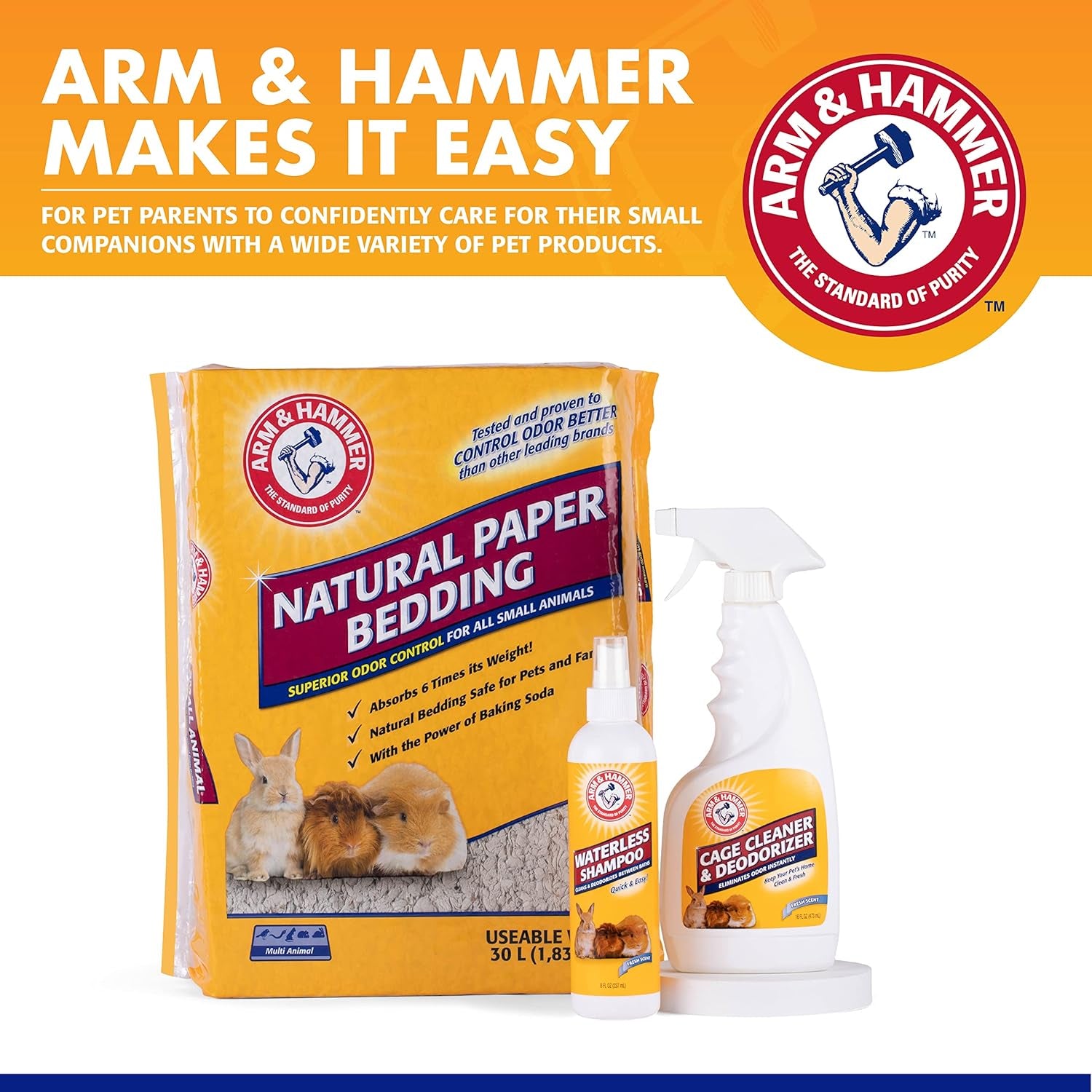 for Pets Super Absorbent Cage Liners for Guinea Pigs, Hamsters, Rabbits & All Small Animals Best Cage Liners for Small Animals (Pack of 3, 21 Count Toal)