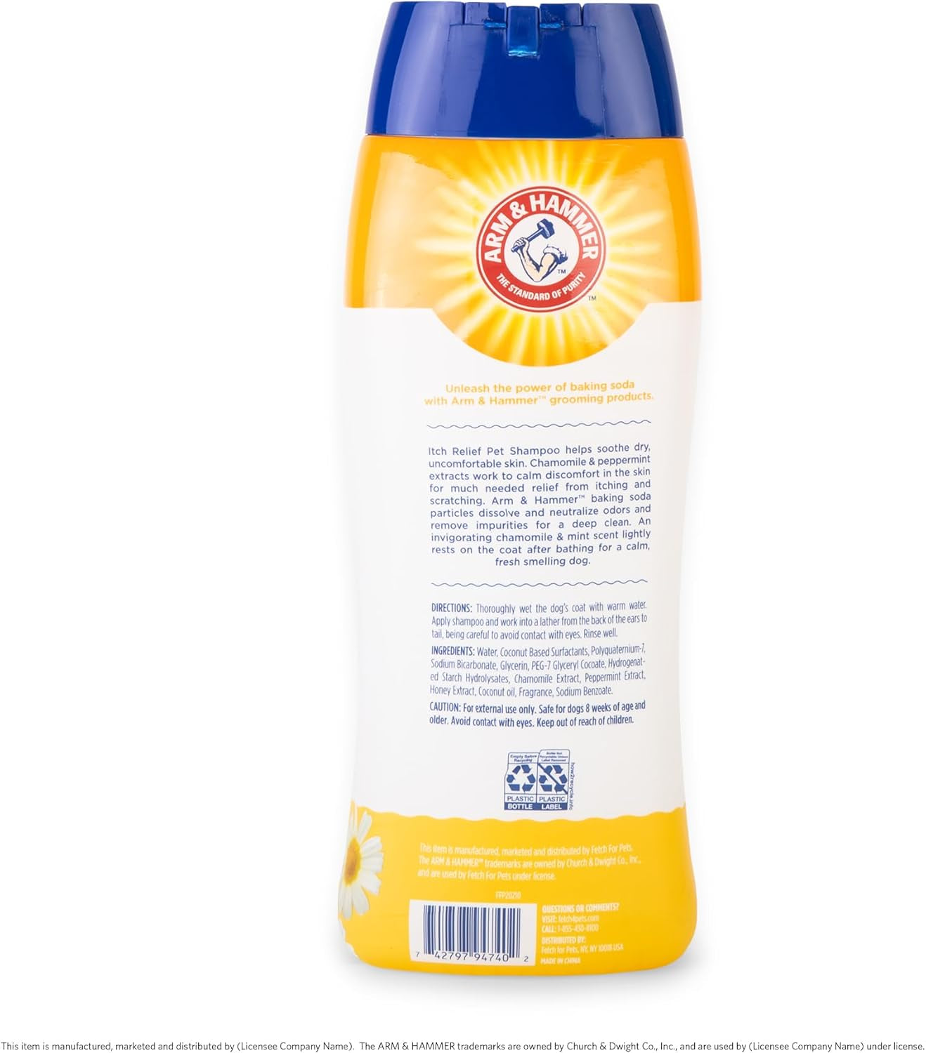 for Pets Itch Relief Shampoo, 20Oz Chamomile and Peppermint Scent | Professional Quality Dog Itch Shampoo, Free of Sodium Lauryl Sulfate & Parabens