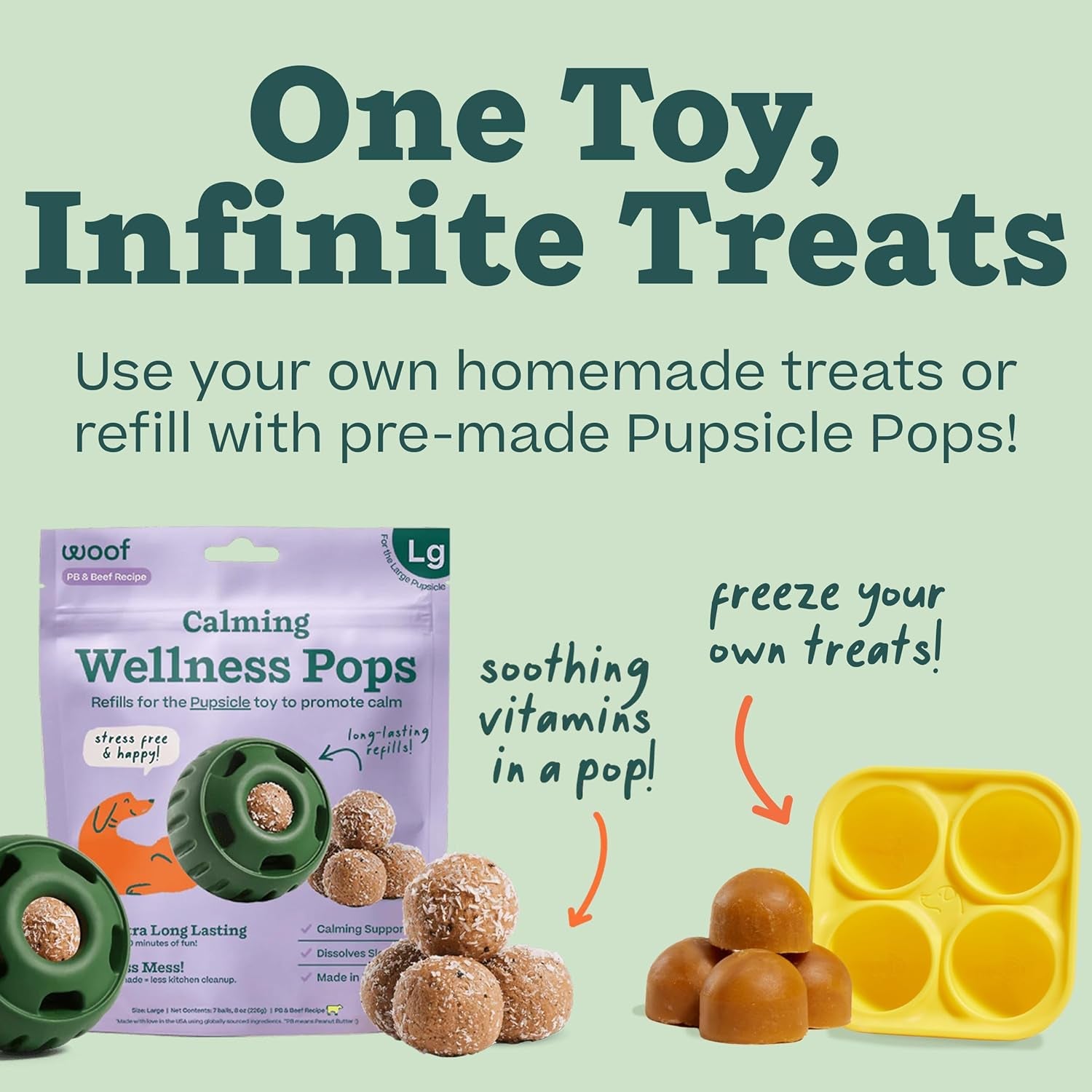 Pupsicle - Long-Lasting Interactive Dog Toy to Keep Your Pup Busy and Distracted - Safe for Dogs - Low-Mess Design - Dog Toys for Medium and Large Dogs 25-75 Lbs