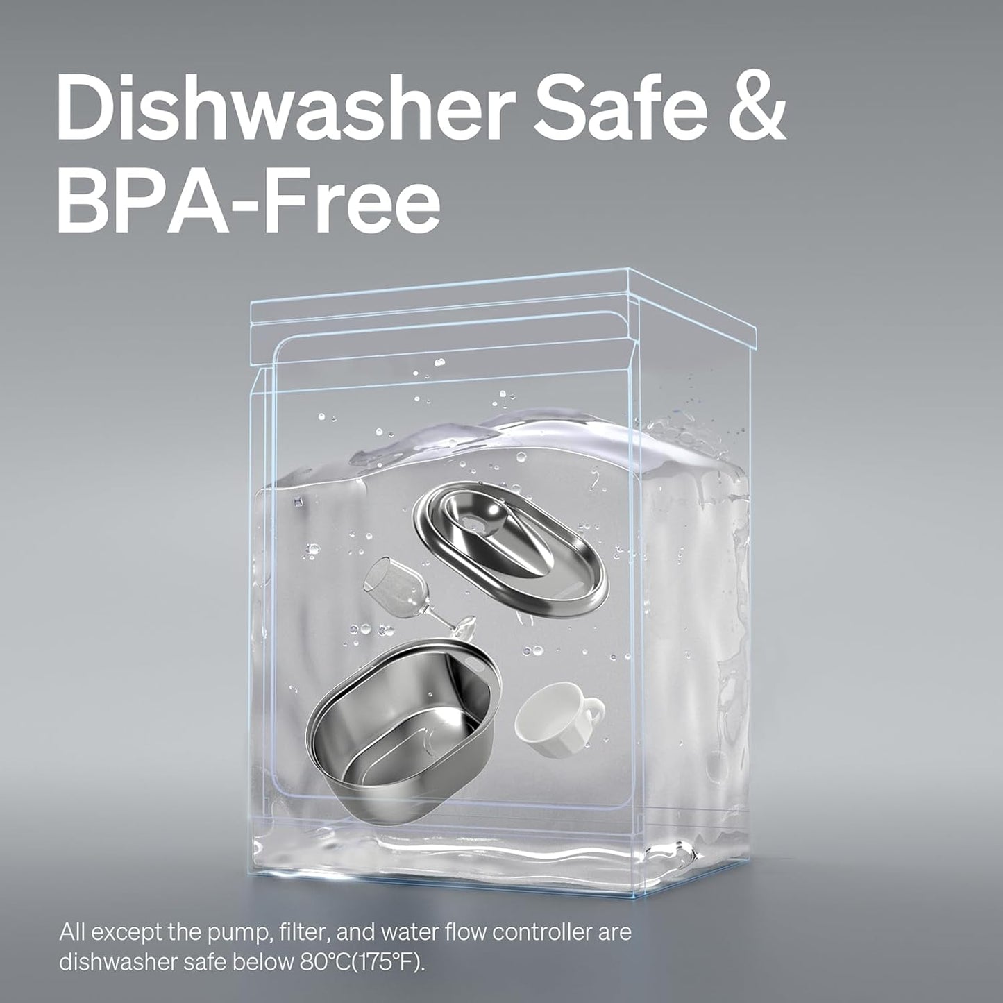 Stainless Steel Cat Water Fountain, 101Oz/3L Pet Water Fountain for Cats Inside, Food-Grade Dog Water Fountain, Automatic Water Dispenser with 4 Filters & 4 Sponges