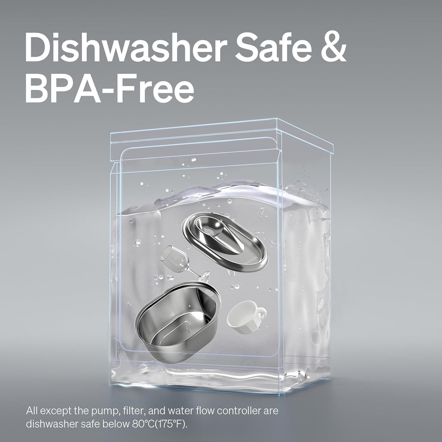 Stainless Steel Cat Water Fountain, 101Oz/3L Pet Water Fountain for Cats Inside, Food-Grade Dog Water Fountain, Automatic Water Dispenser with 4 Filters & 4 Sponges