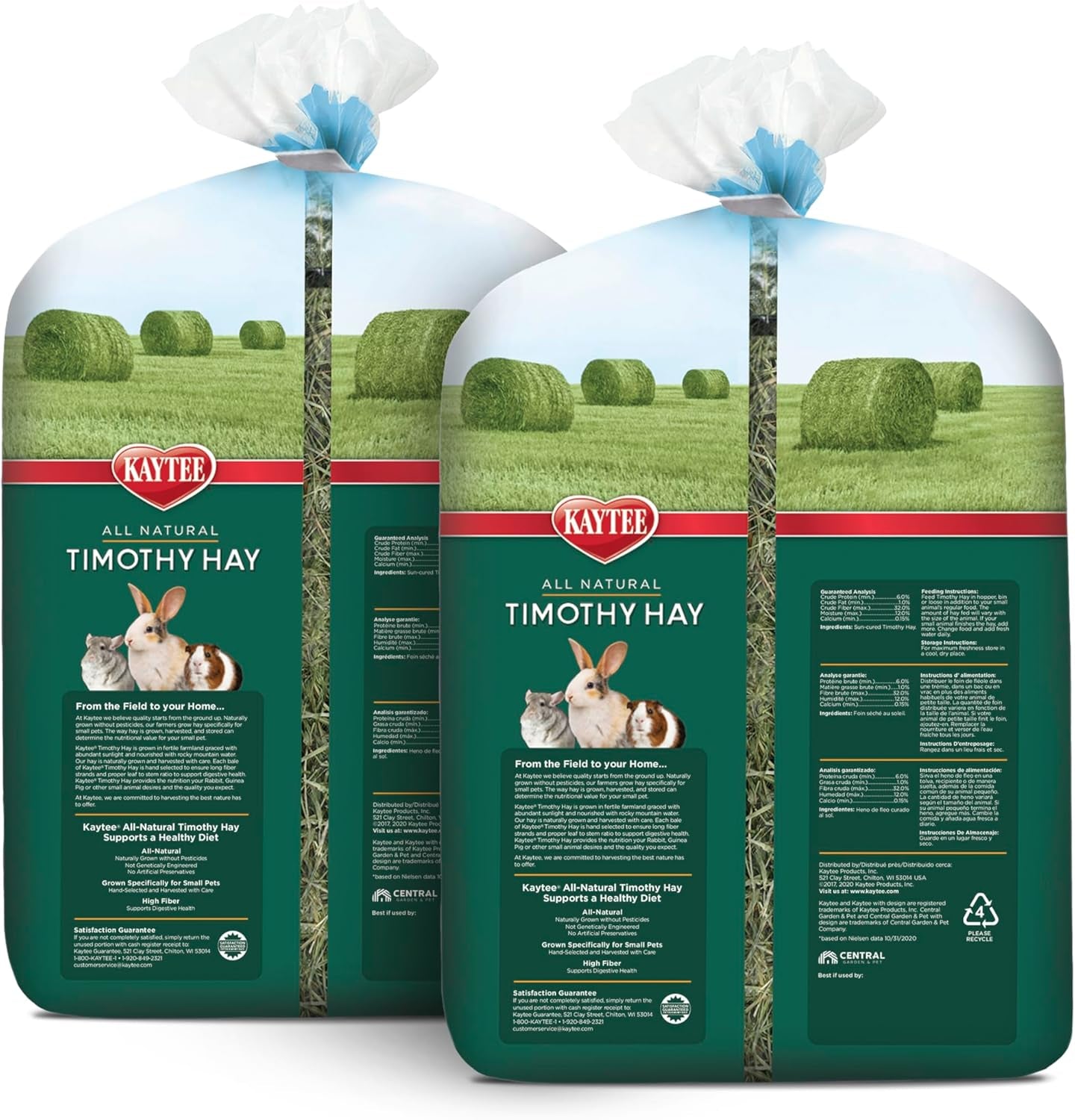 All Natural Timothy Hay for Guinea Pigs, Rabbits & Other Small Animals, 12 Pound