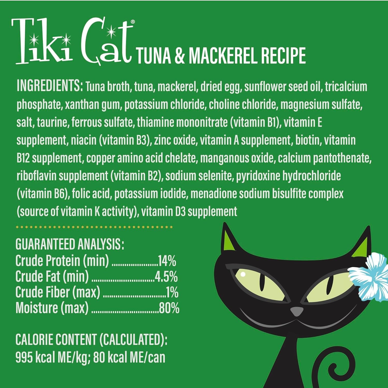 Tiki Cat Luau Velvet Mousse, Tuna & Mackerel in Broth, Complete Nutrition for Balanced Diet, Wet Cat Food for All Life Stages, 2.8 Oz. Pouch (12 Count)