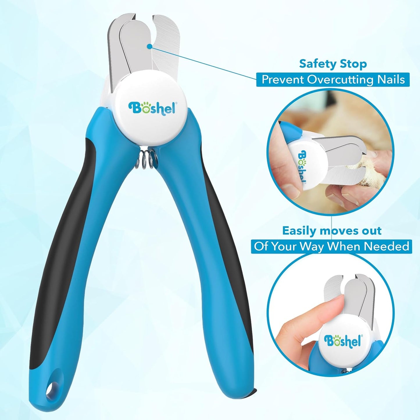 LED Large Dog Nail Clippers, Dog Nail Trimmers for Large Breed with Quick Sensor, Dogs Trimmer with Light & Safety Guard, Sharp Pet Nails Clipper, Pet Claw Clippers, Pets Toenail Cutter & File