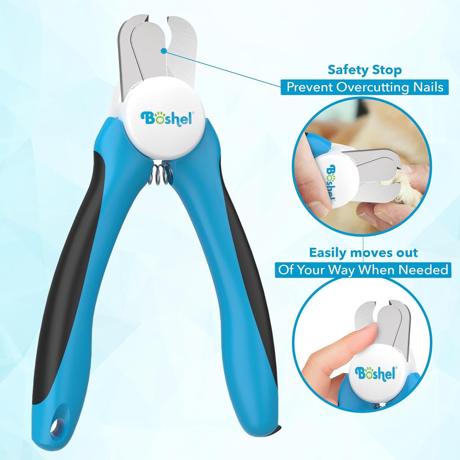 LED Large Dog Nail Clippers, Dog Nail Trimmers for Large Breed with Quick Sensor, Dogs Trimmer with Light & Safety Guard, Sharp Pet Nails Clipper, Pet Claw Clippers, Pets Toenail Cutter & File